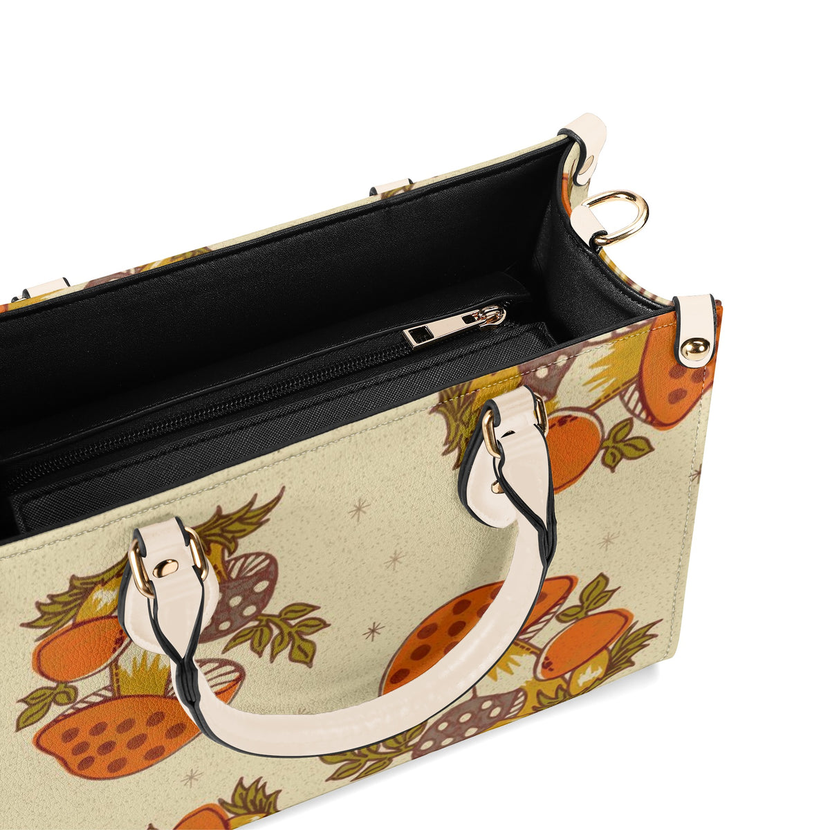 Vintage 70s Merry Mushroom Handbag, Groovy Cottagecore, Retro Hipster Bag - Mid Century Modern Gal