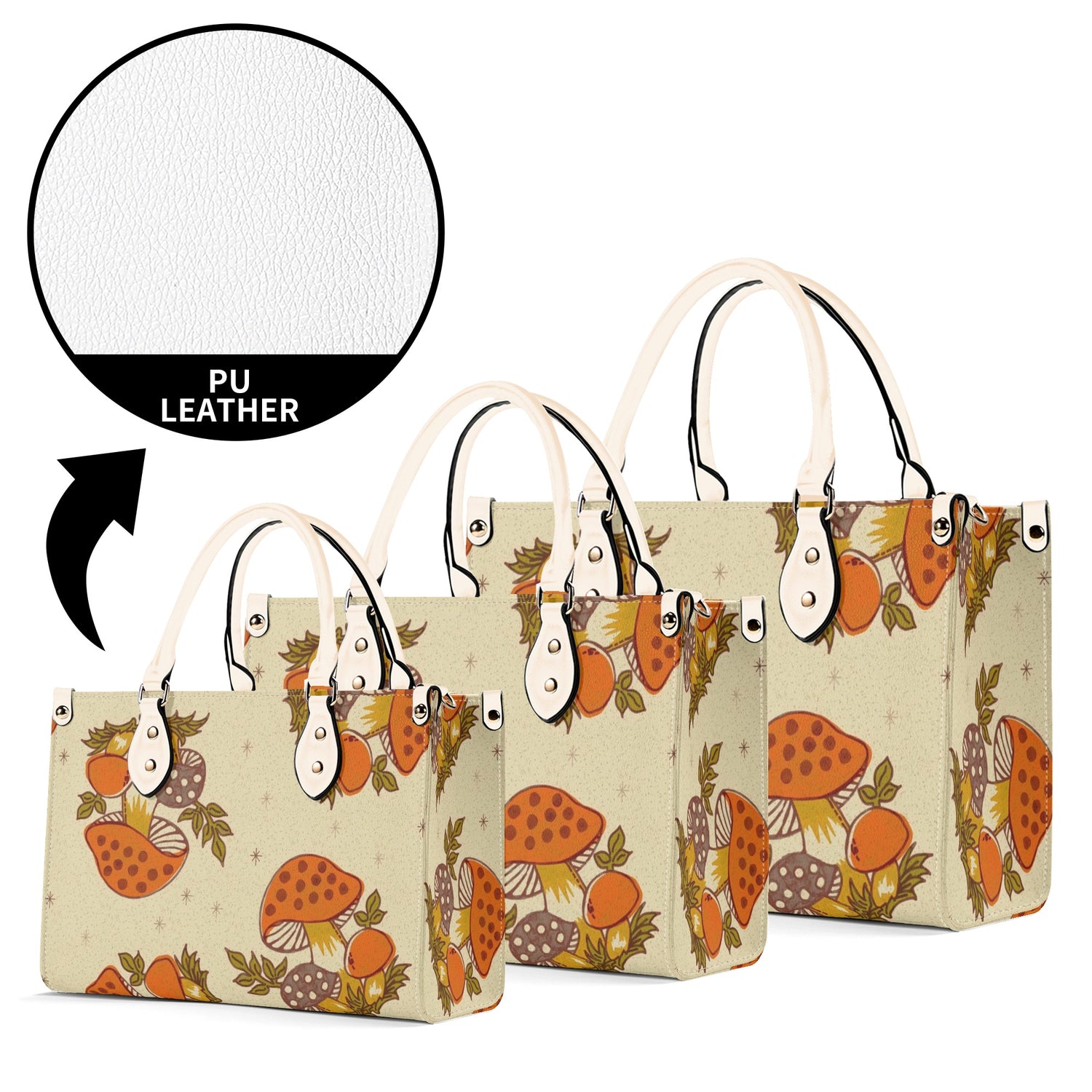 Vintage 70s Merry Mushroom Handbag, Groovy Cottagecore, Retro Hipster Bag - Mid Century Modern Gal