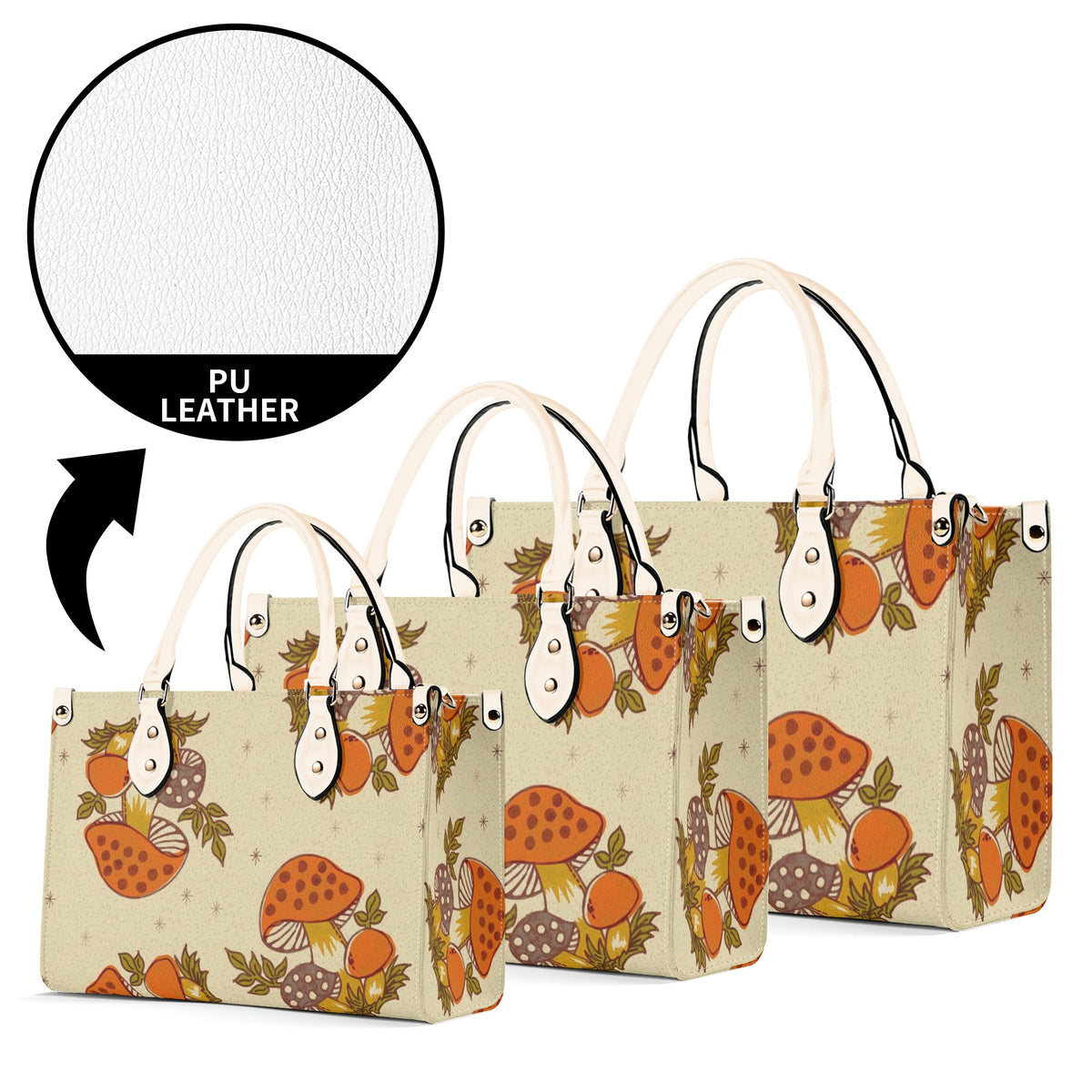 Vintage 70s Merry Mushroom Handbag, Groovy Cottagecore, Retro Hipster Bag - Mid Century Modern Gal