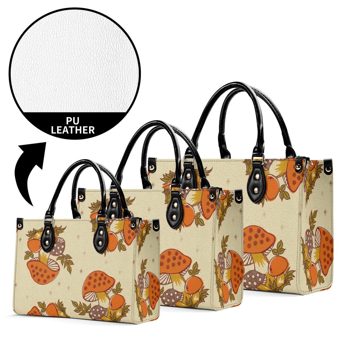 Vintage 70s Merry Mushroom Handbag, Groovy Cottagecore, Retro Hipster Bag - Mid Century Modern Gal