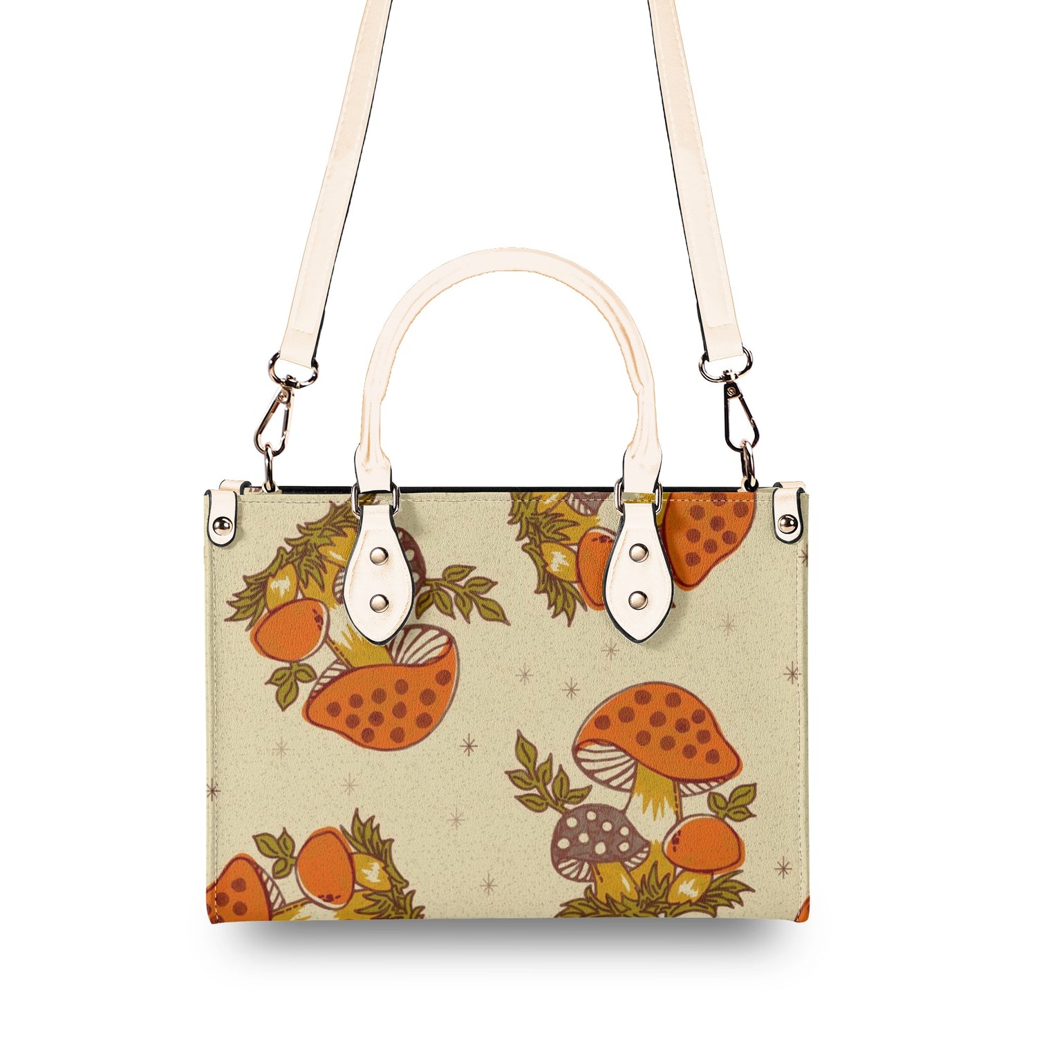 Vintage 70s Merry Mushroom Handbag, Groovy Cottagecore, Retro Hipster Bag - Mid Century Modern Gal