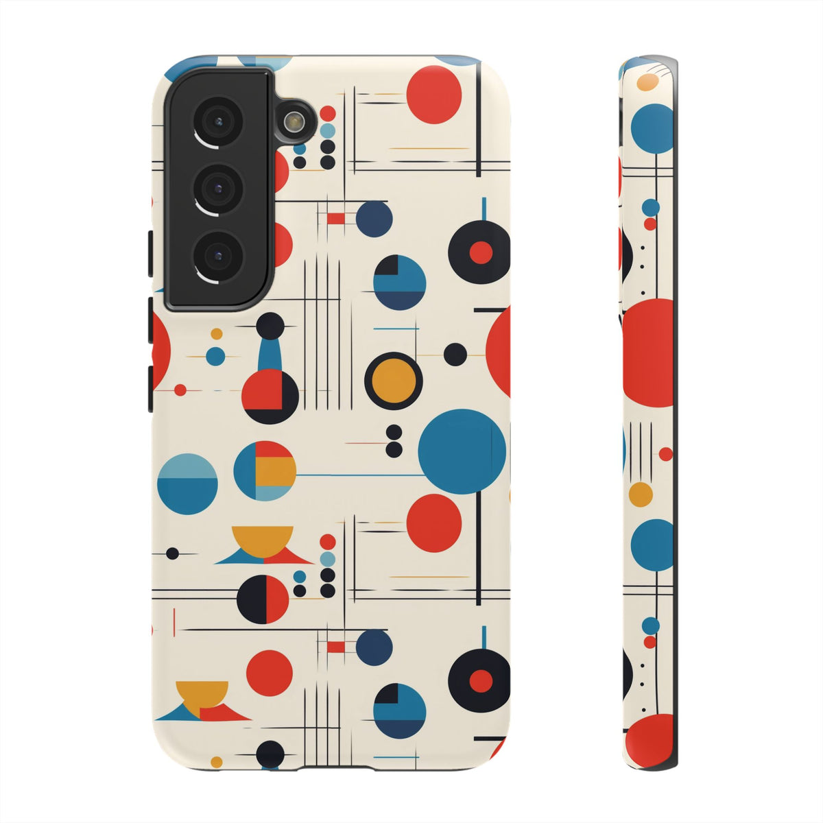 Mid Mod Bauhaus Designed iPhone, Samsung, Pixel Retro Phone Tough Cases