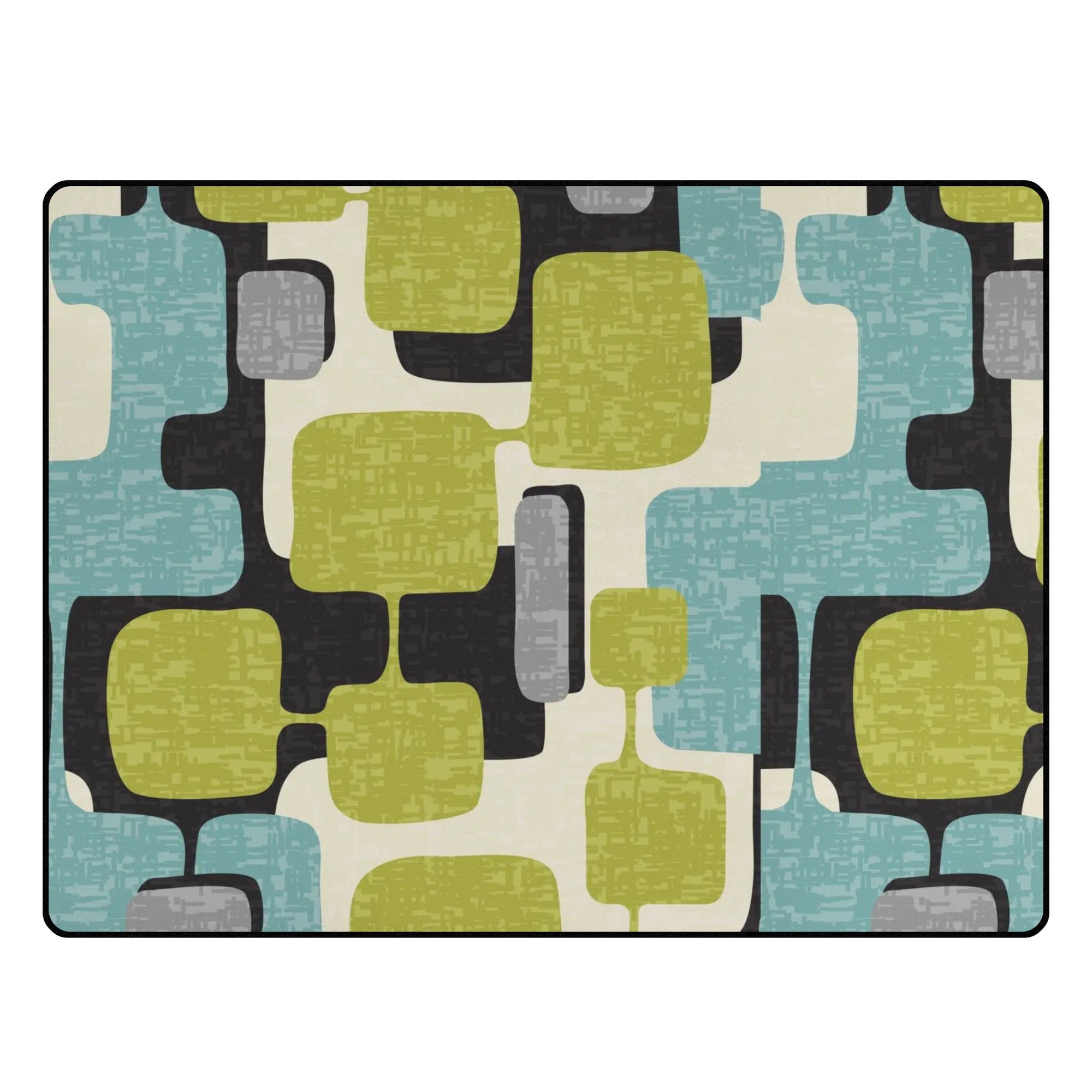 Mid Century Modern Geometric MCM, Office, Under Sofa Coffee Table Area Bedroom Rug - Mid Century Modern Gal