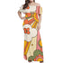 70s Groovy Sun Hippie Dress Womens Off The Shoulder Wrap Long Dress - Mid Century Modern Gal