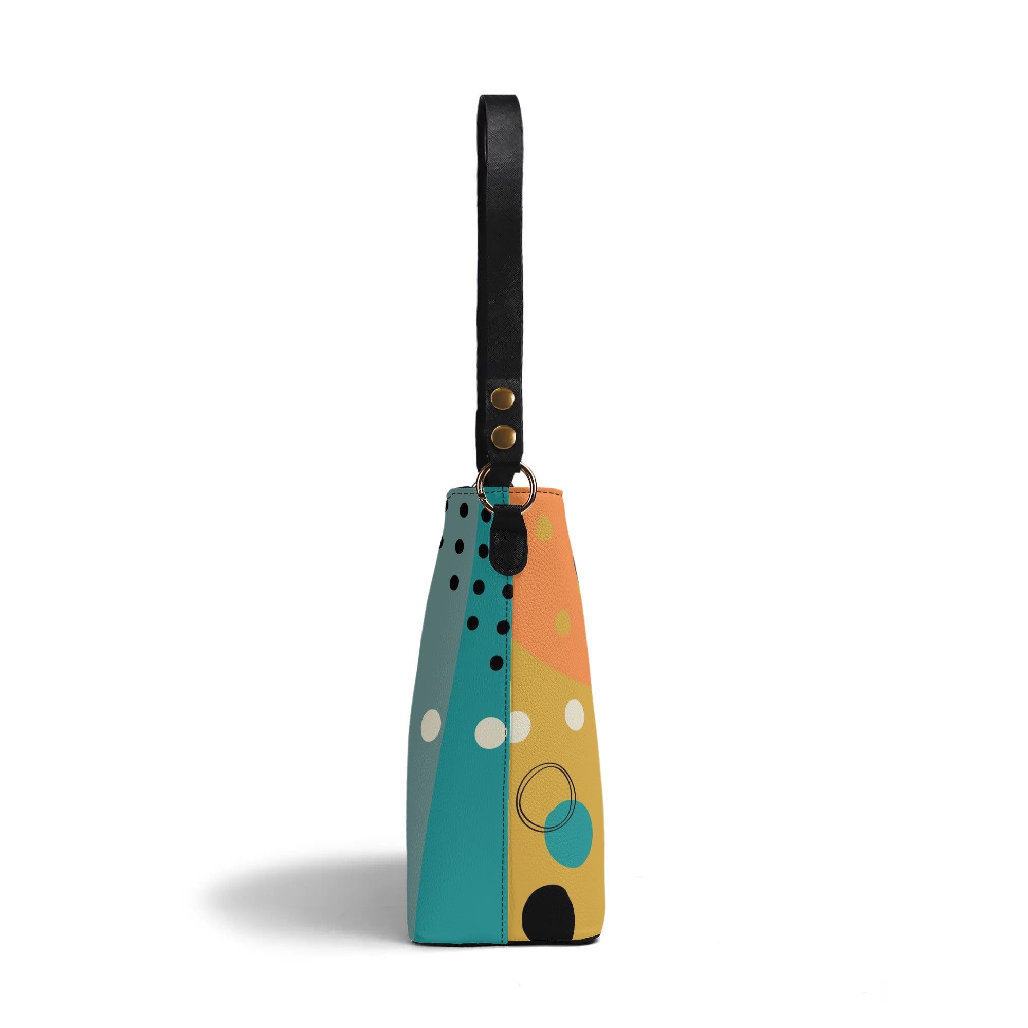 Retro Cassette, Mid Mod Funky Fun Womens Bucket Bag Shoulder Bag - Mid Century Modern Gal