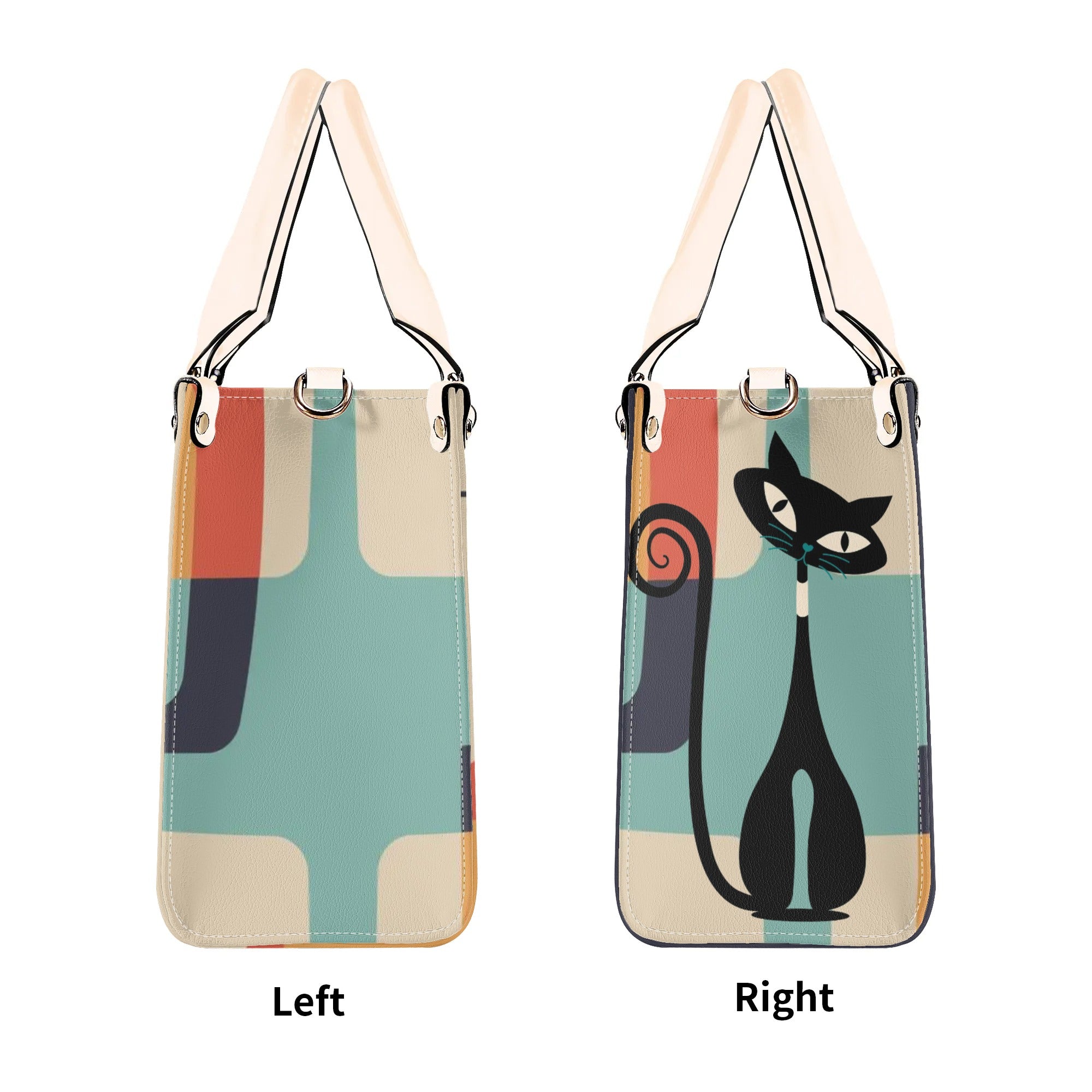 Atomic Cat Mid Mod Handbag, Kitschy Cute Retro Purse For Women - Mid Century Modern Gal