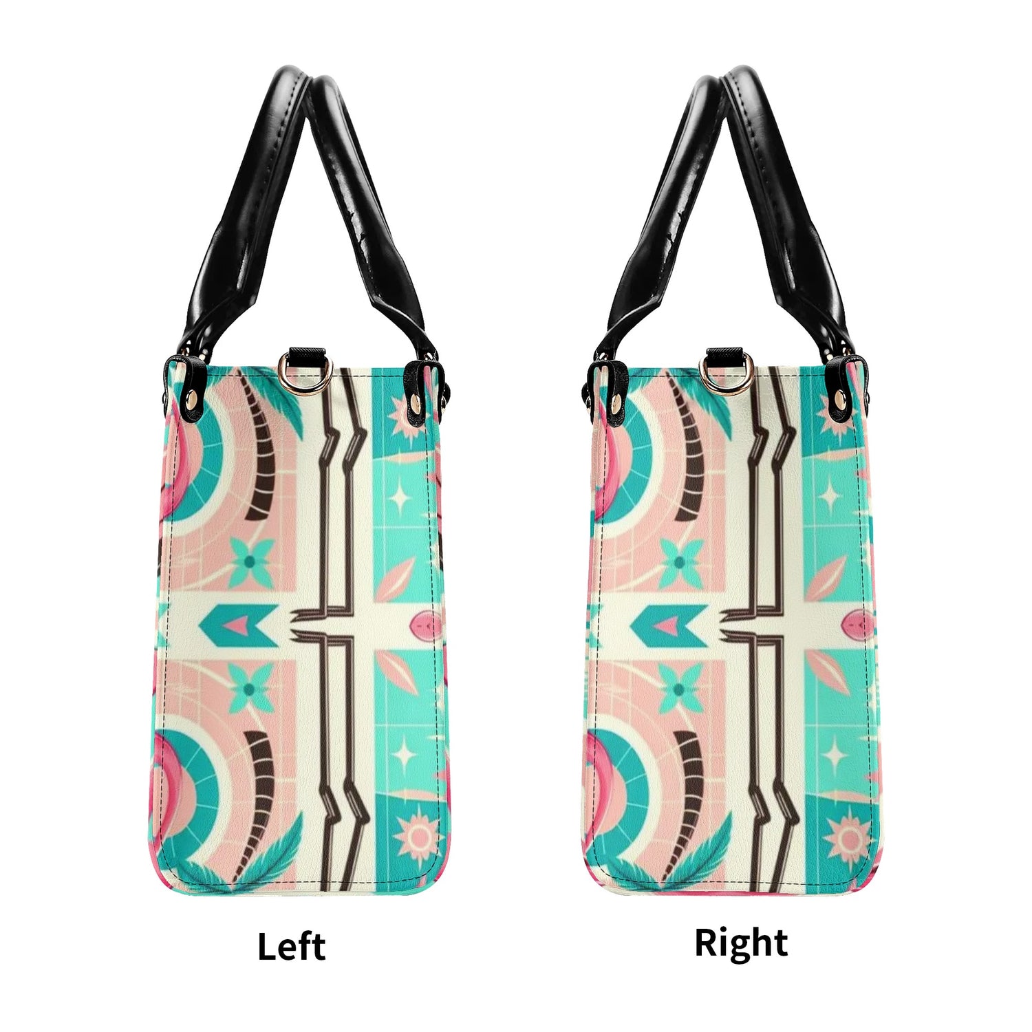 1950s Flamingo, Kitschy Style, Palm Springs Style, Mid Mod Luxury Women Handbag - Mid Century Modern Gal