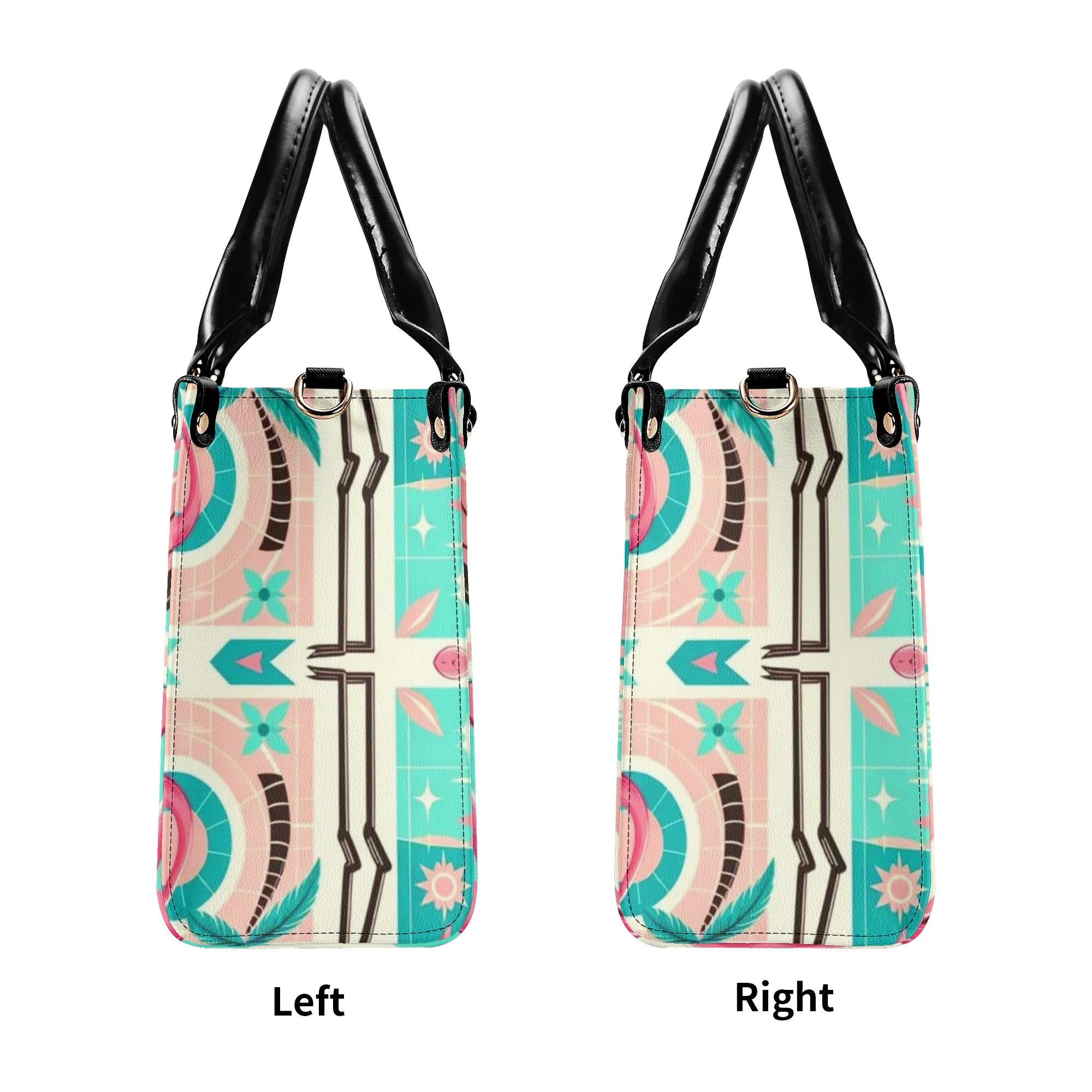 1950s Flamingo, Kitschy Style, Palm Springs Style, Mid Mod Luxury Women Handbag - Mid Century Modern Gal