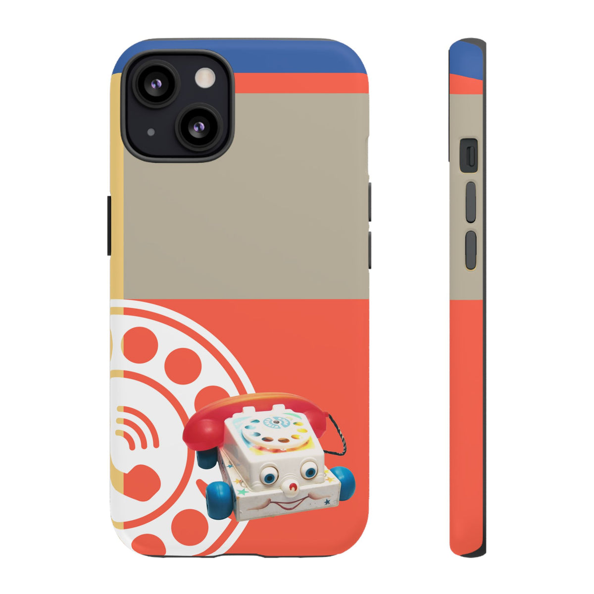 The First Original Phone, Eye Phone, Retro Kitschy Cute Rotary Phone, Tough Phone Cases - Mid Century Modern Gal