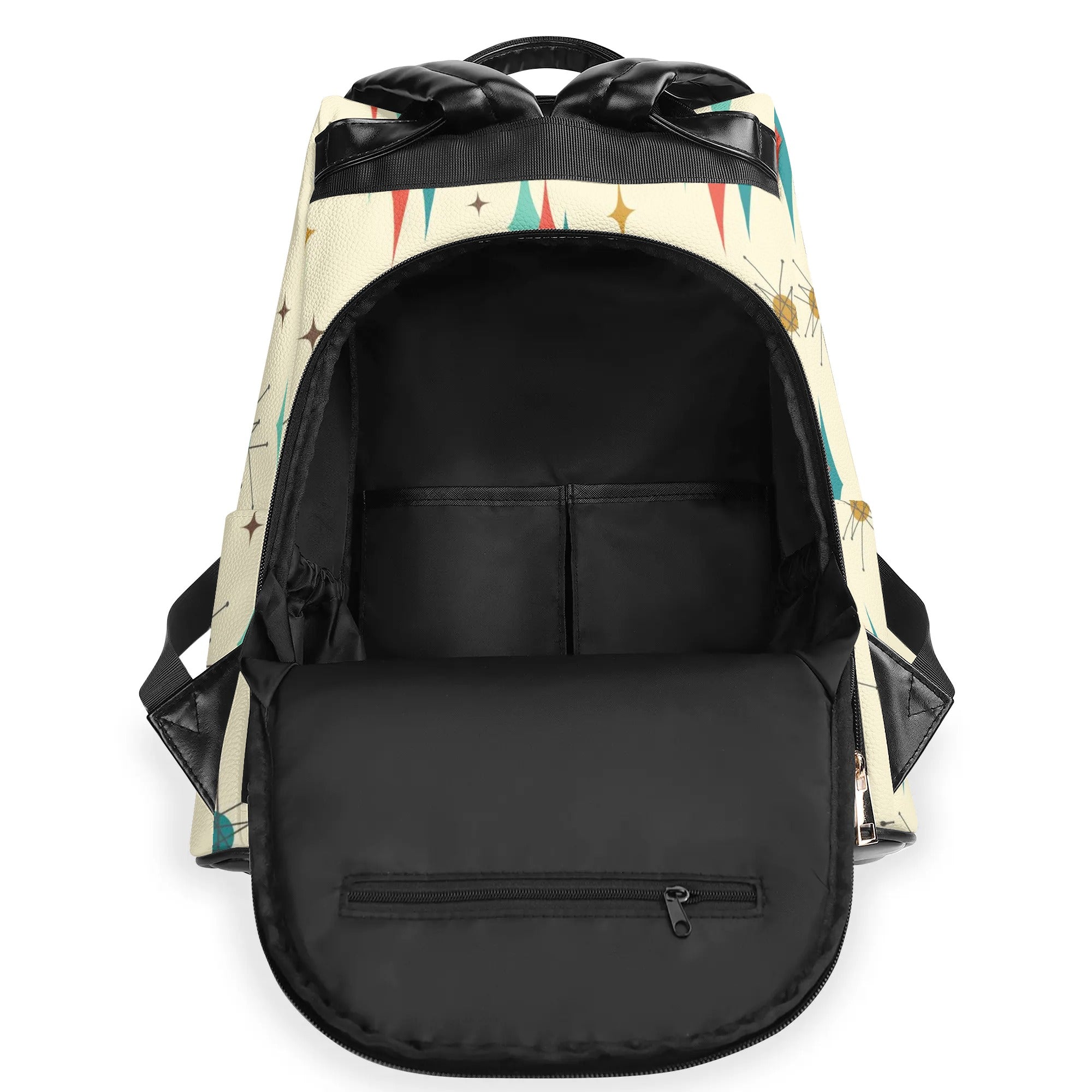 Mid Century Atomic Cat Franciscan Design, Mid Mod Travel Daypack Anti-theft Backpack - Mid Century Modern Gal