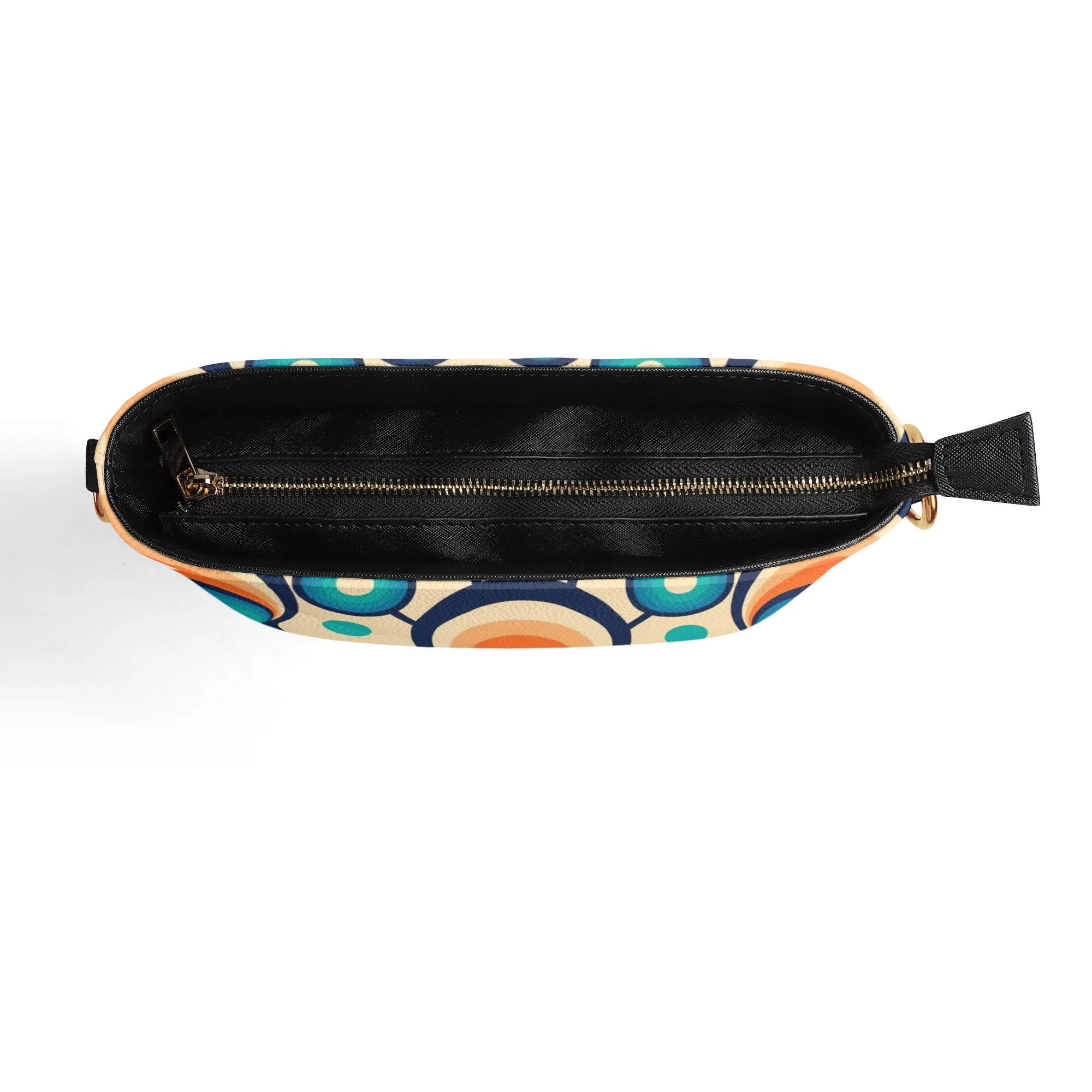 Funky Shoulder Bag, Groovy Retro Orb, Atomic Space Cat Kitschy Bucket Bag - Mid Century Modern Gal