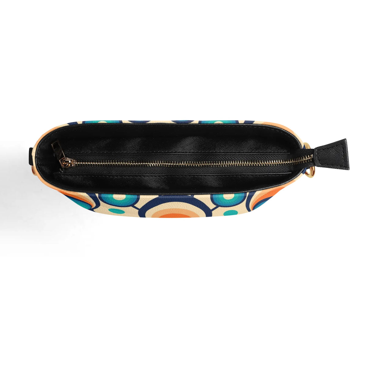 Funky Shoulder Bag, Groovy Retro Orb, Atomic Space Cat Kitschy Bucket Bag - Mid Century Modern Gal