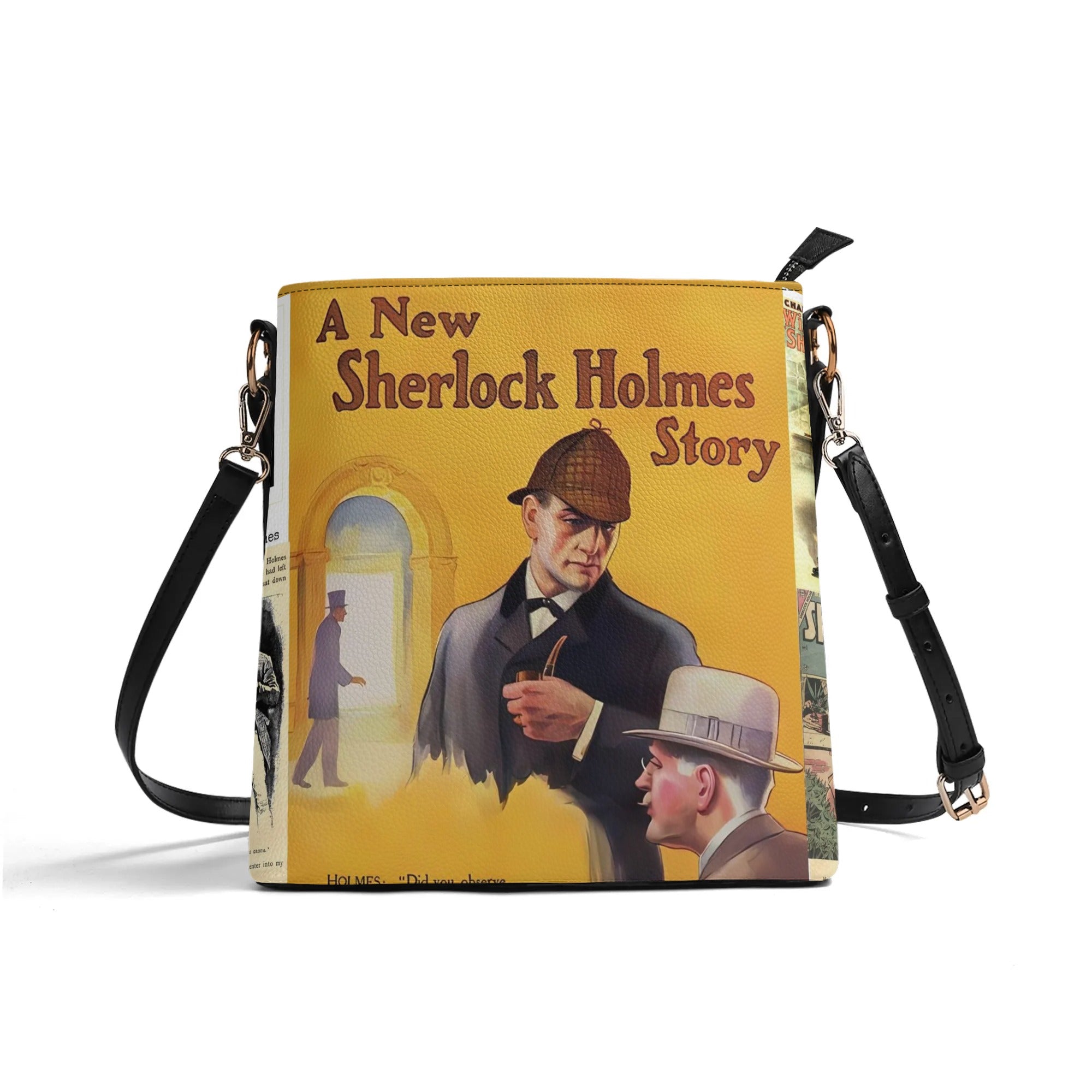 Sherlock Holmes, Literary Gifts For Bookworms, Retro Style Bucket Bag For Women - Mid Century Modern Gal