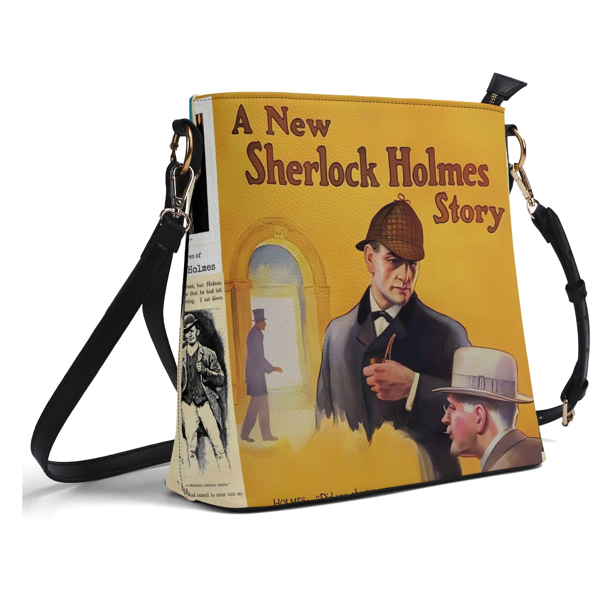 Sherlock Holmes, Literary Gifts For Bookworms, Retro Style Bucket Bag For Women - Mid Century Modern Gal