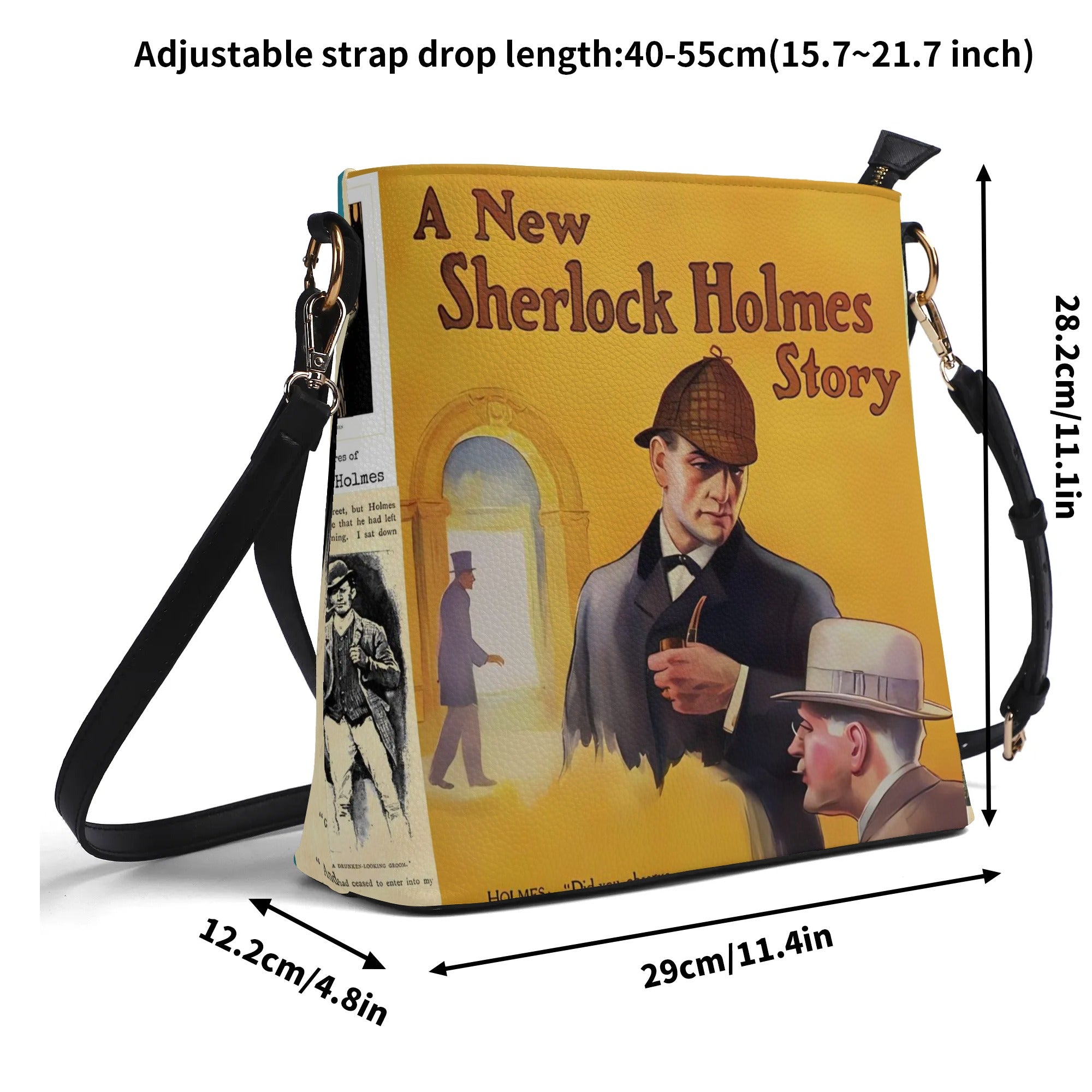 Sherlock Holmes, Literary Gifts For Bookworms, Retro Style Bucket Bag For Women - Mid Century Modern Gal