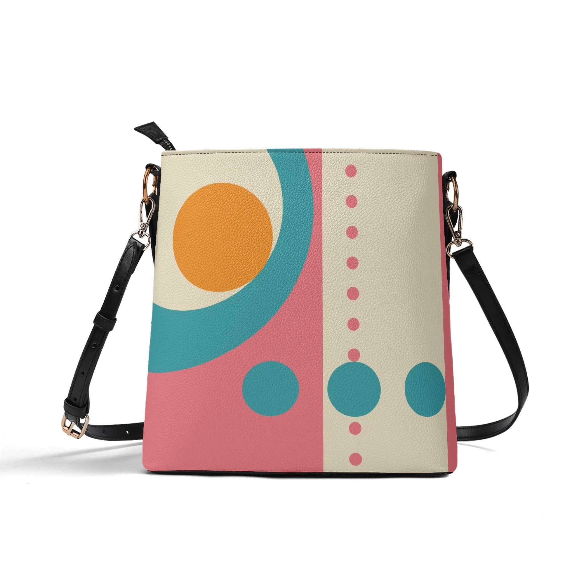 Book Lover Bucket Bag, Trendy Retro Style, Kitschy Fun Womens Shoulder Bag - Mid Century Modern Gal