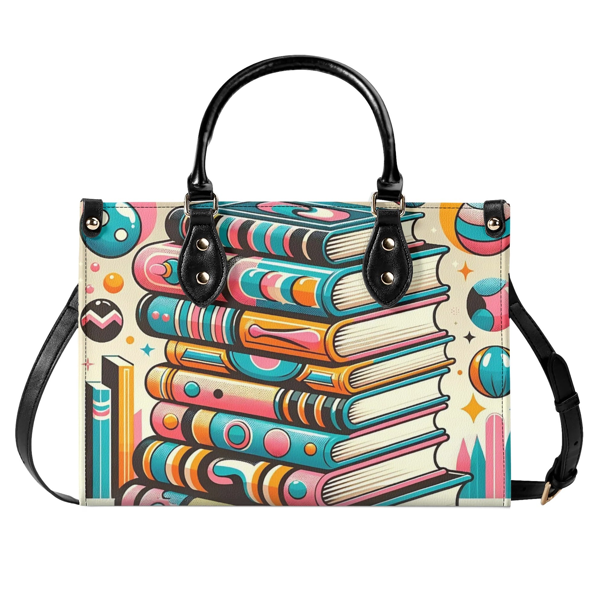 Book Lover Gifts, Retro Style Groovy Books, Kitschy Shoulder-Handbag - Mid Century Modern Gal