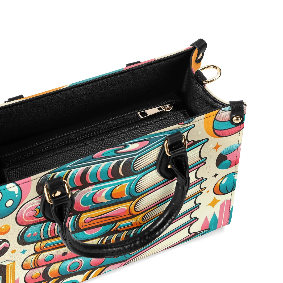 Book Lover Gifts, Retro Style Groovy Books, Kitschy Shoulder-Handbag - Mid Century Modern Gal