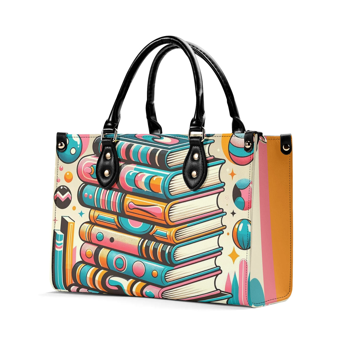 Book Lover Gifts, Retro Style Groovy Books, Kitschy Shoulder-Handbag - Mid Century Modern Gal