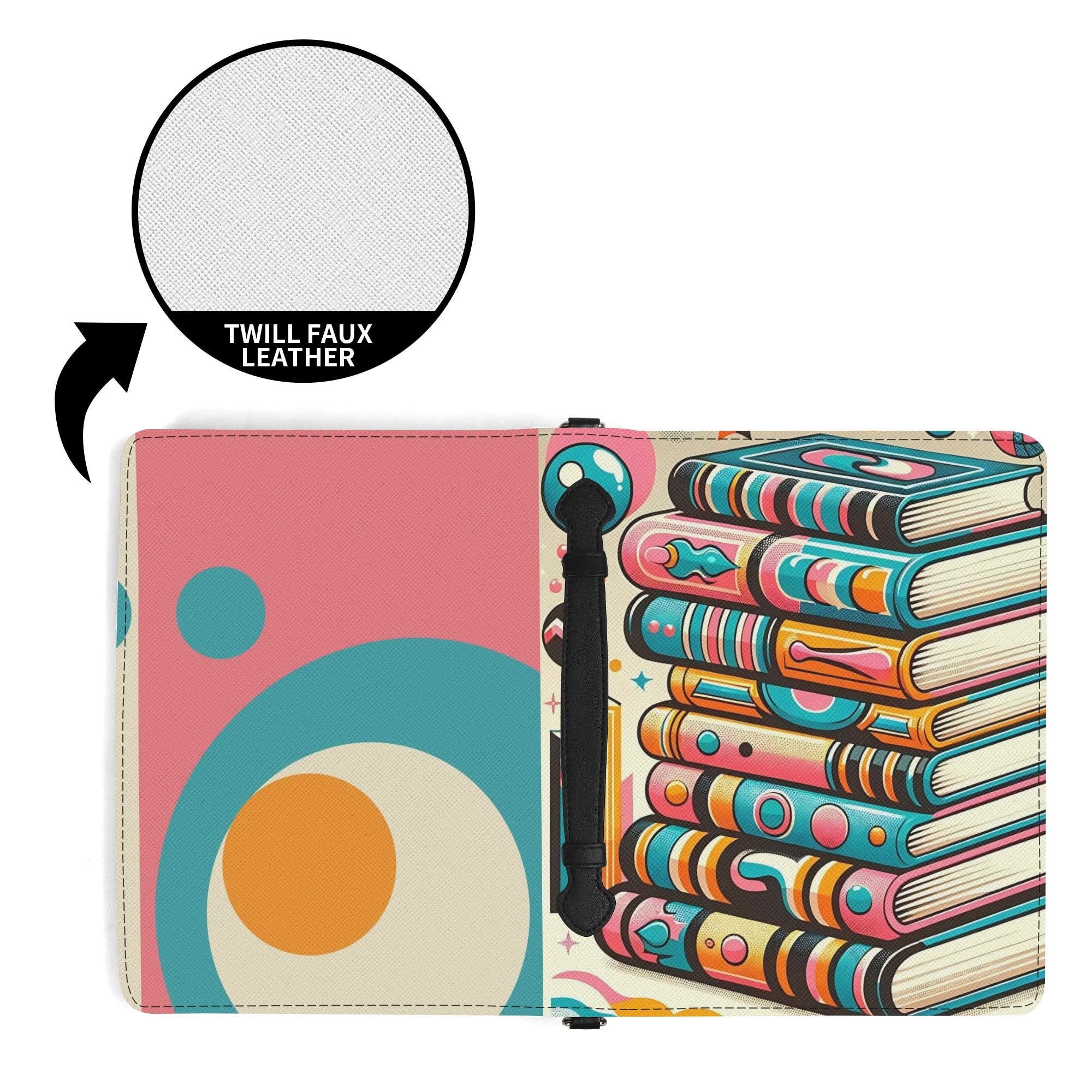 Retro Book Cover, Book Lover, Book Protector, Cover With Pocket - Mid Century Modern Gal