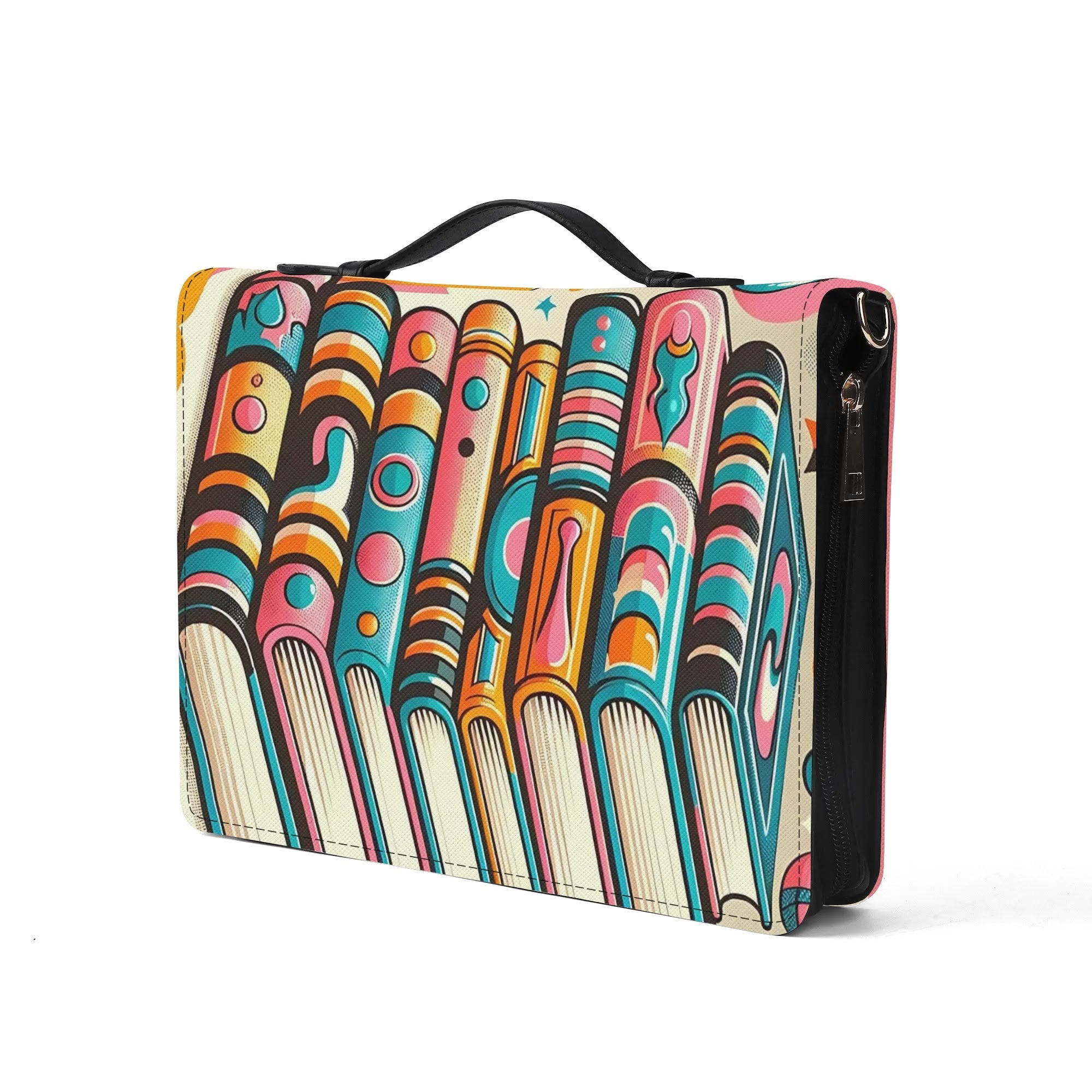 Retro Book Cover, Book Lover, Book Protector, Cover With Pocket - Mid Century Modern Gal
