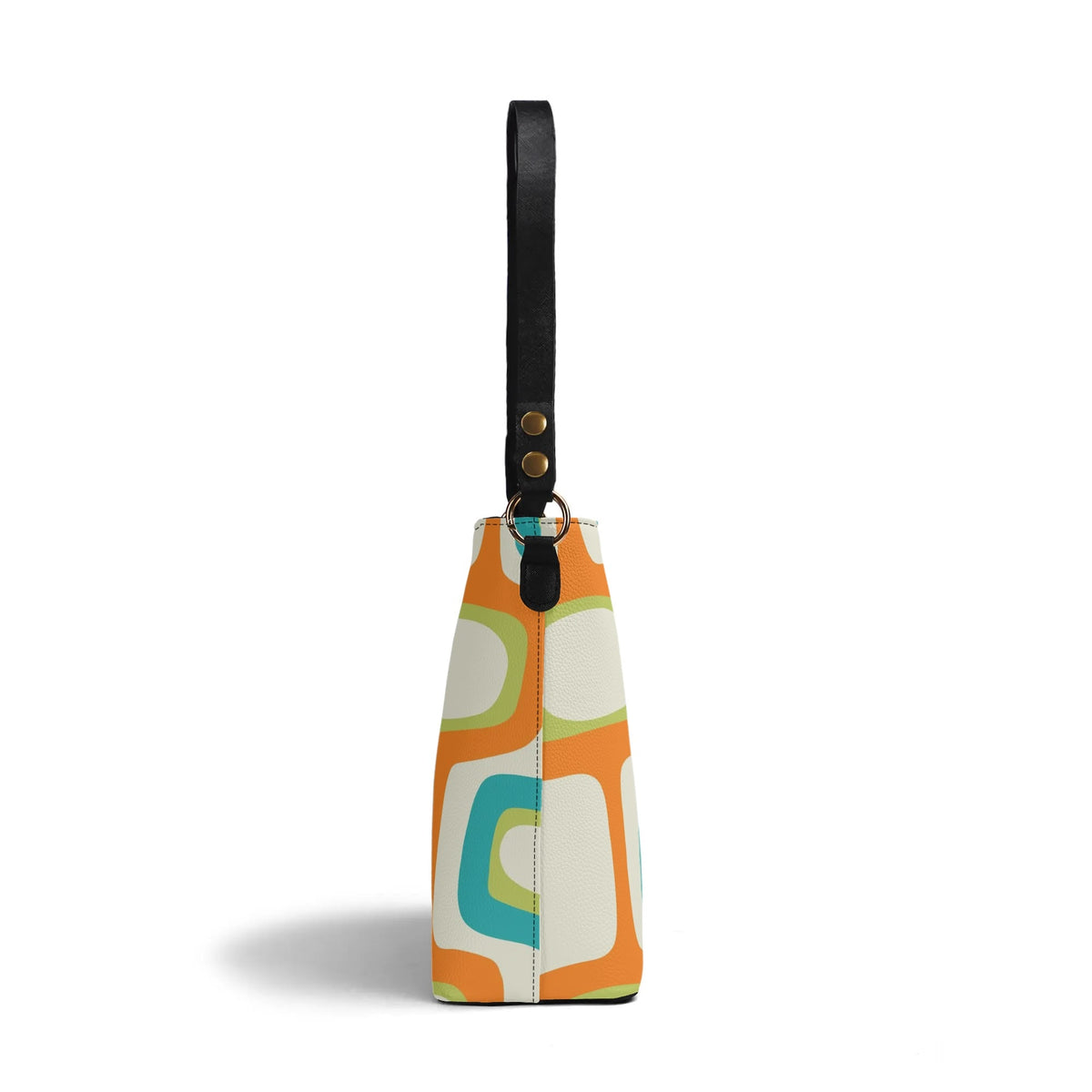 Mid Century Modern Atomic Cat Designed, Trendy, Kitschy Bucket Bag - Mid Century Modern Gal