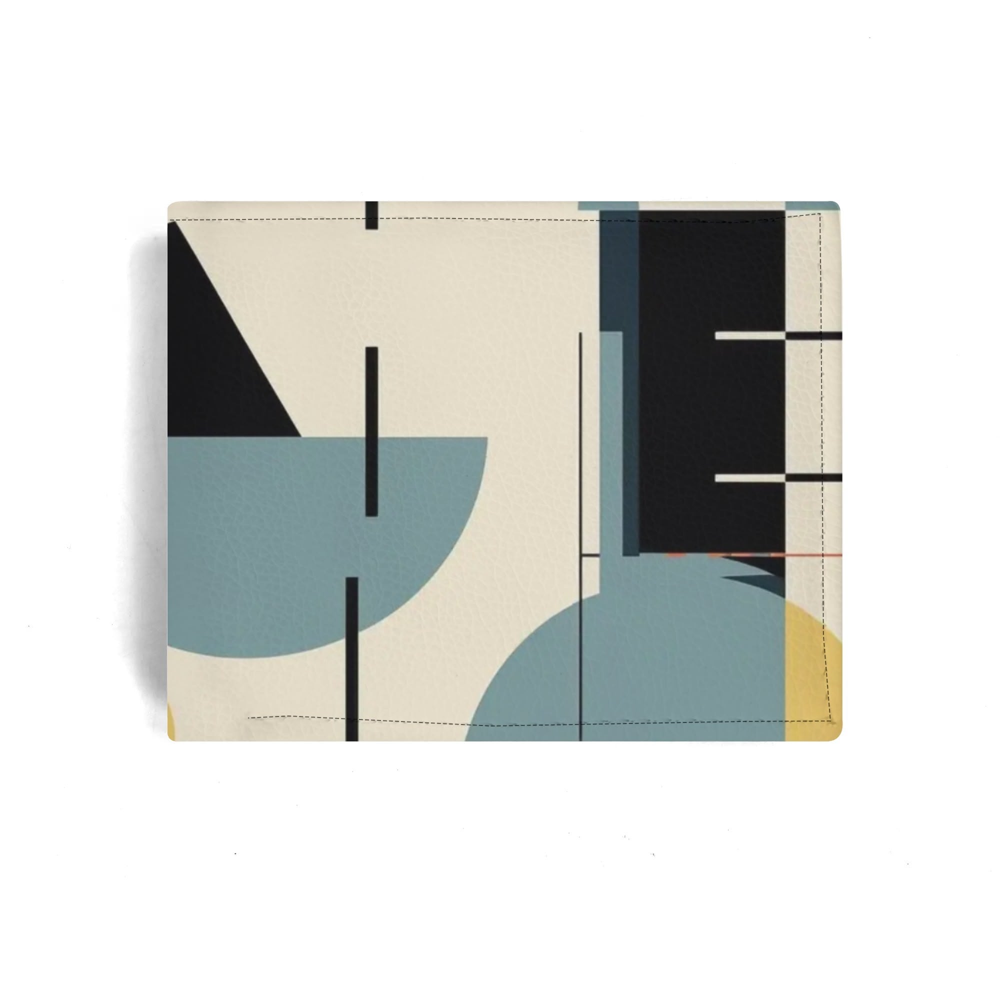 Mid Mod Mens Minimalist Bauhaus Designed Folded Wallet - Mid Century Modern Gal