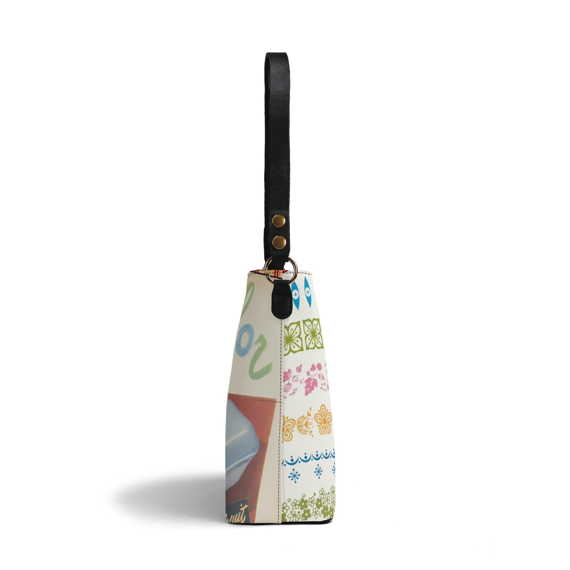 50s Pyrex Designed, Kitschy Fun Collectors Bucket Bag - Mid Century Modern Gal