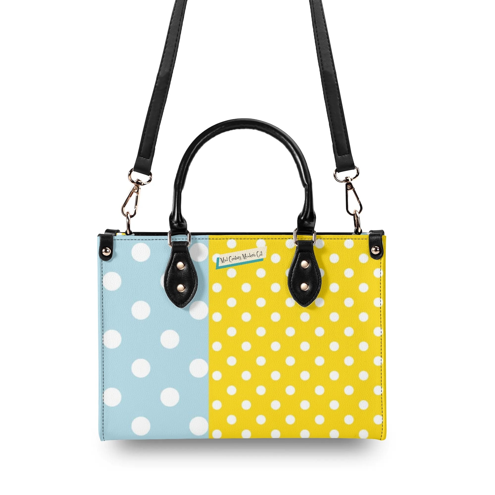 Just A Girl Who Loves Books, Retro Gal, Mid Mod Kitschy Luxury Handbag - Mid Century Modern Gal