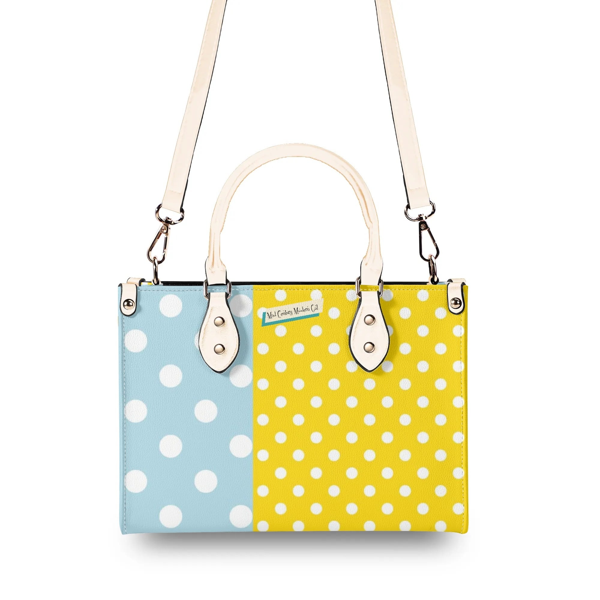 Just A Girl Who Loves Books, Retro Gal, Mid Mod Kitschy Luxury Handbag - Mid Century Modern Gal