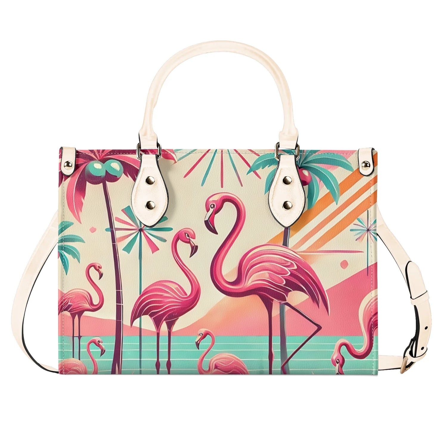 50s Flamingo Kitschy Mod Luxury Handbag - Mid Century Modern Gal