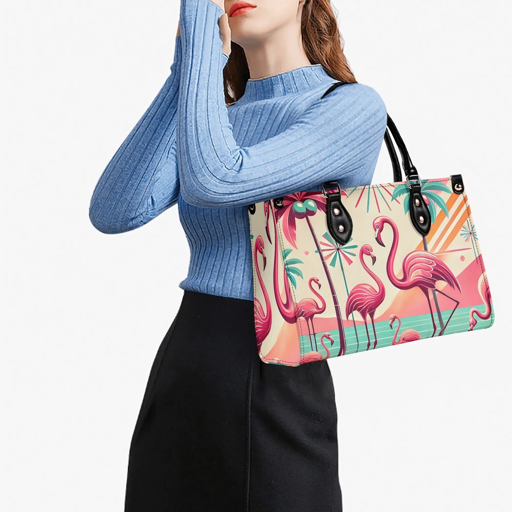 50s Flamingo Kitschy Mod Luxury Handbag - Mid Century Modern Gal