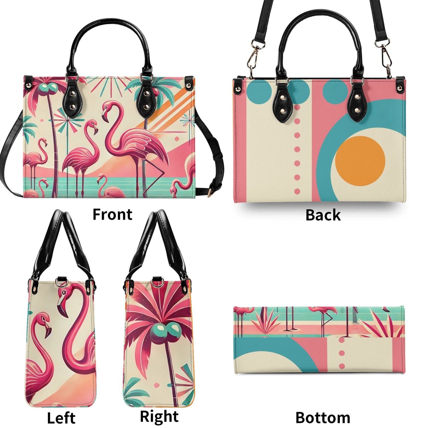 50s Flamingo Kitschy Mod Luxury Handbag - Mid Century Modern Gal