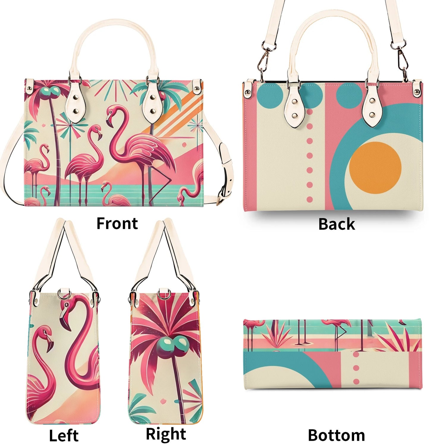 50s Flamingo Kitschy Mod Luxury Handbag - Mid Century Modern Gal