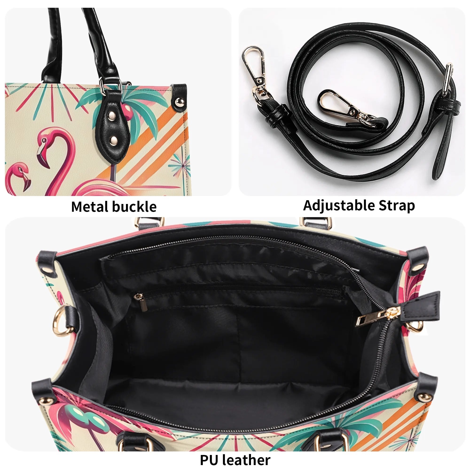 50s Flamingo Kitschy Mod Luxury Handbag - Mid Century Modern Gal