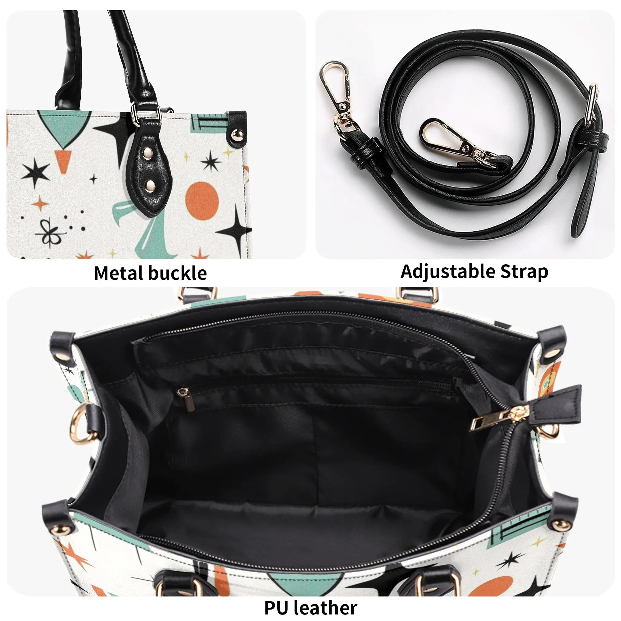 Mid Mox Doxie Lover, Kitschy Retro Trendy Atomic Handbag/Shoulder Bag - Mid Century Modern Gal