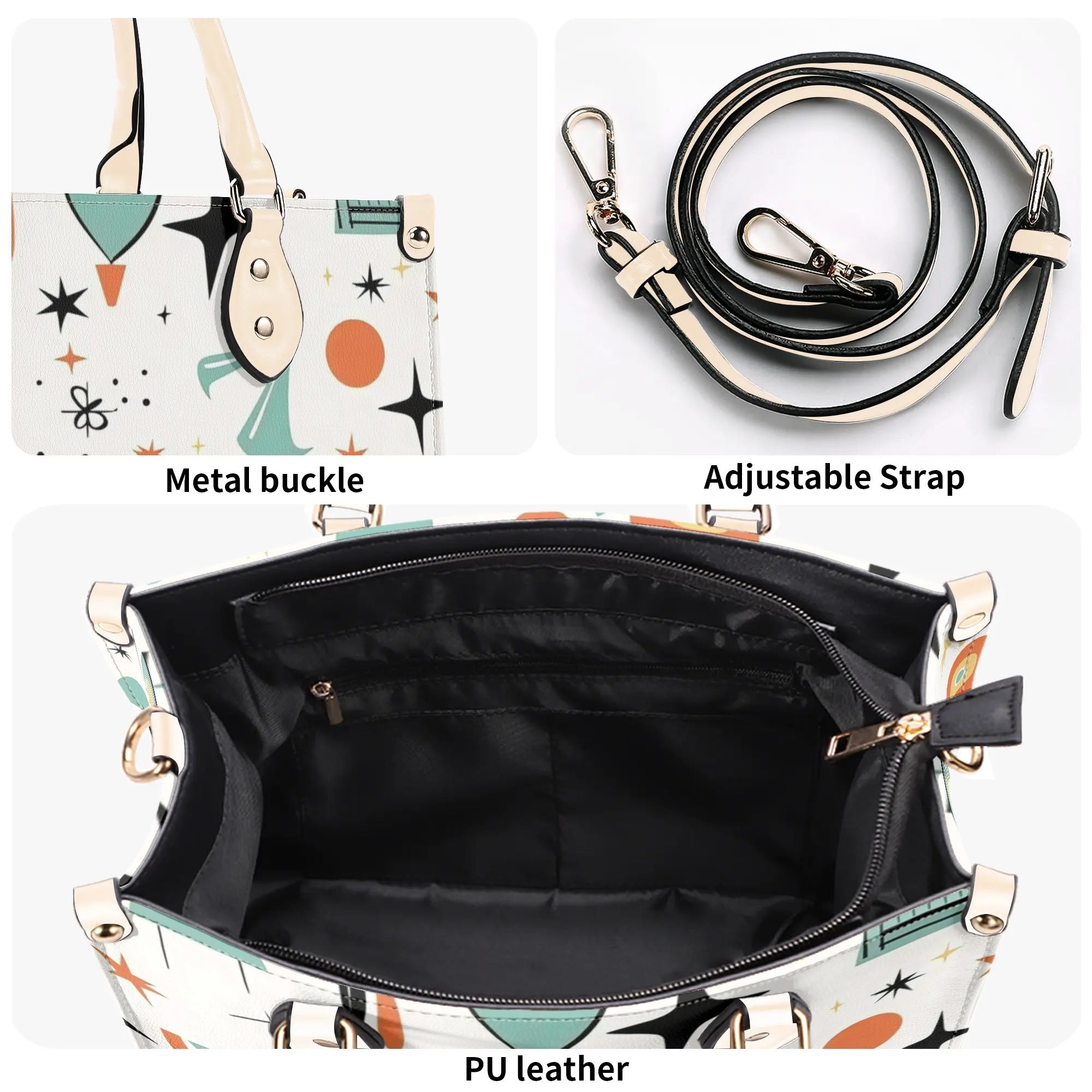 Mid Mox Doxie Lover, Kitschy Retro Trendy Atomic Handbag/Shoulder Bag - Mid Century Modern Gal