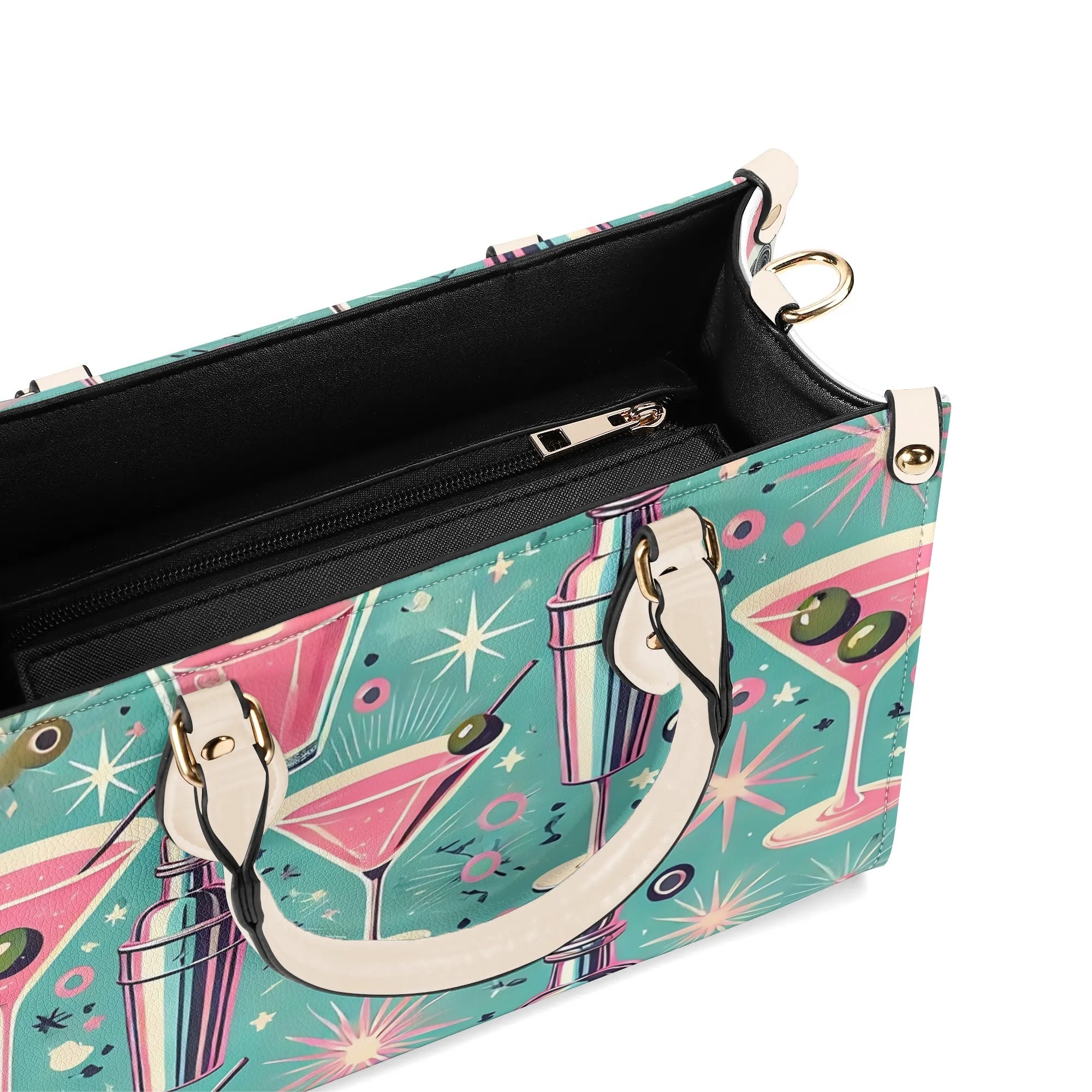 Mid Century Modern Atomic Cocktail Retro Gal Handbag, Kitschy Purse - Mid Century Modern Gal