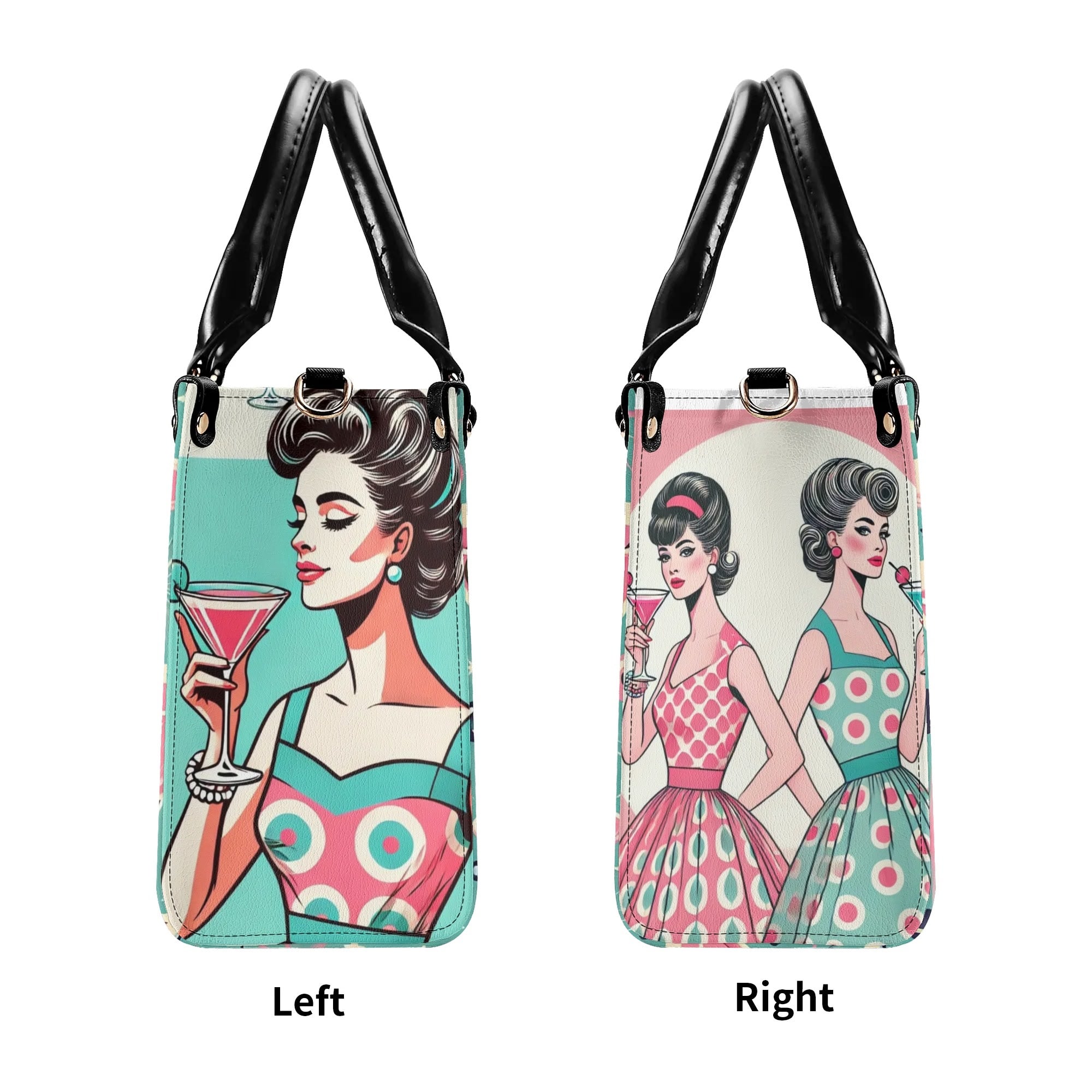 Mid Century Modern Atomic Cocktail Retro Gal Handbag, Kitschy Purse - Mid Century Modern Gal