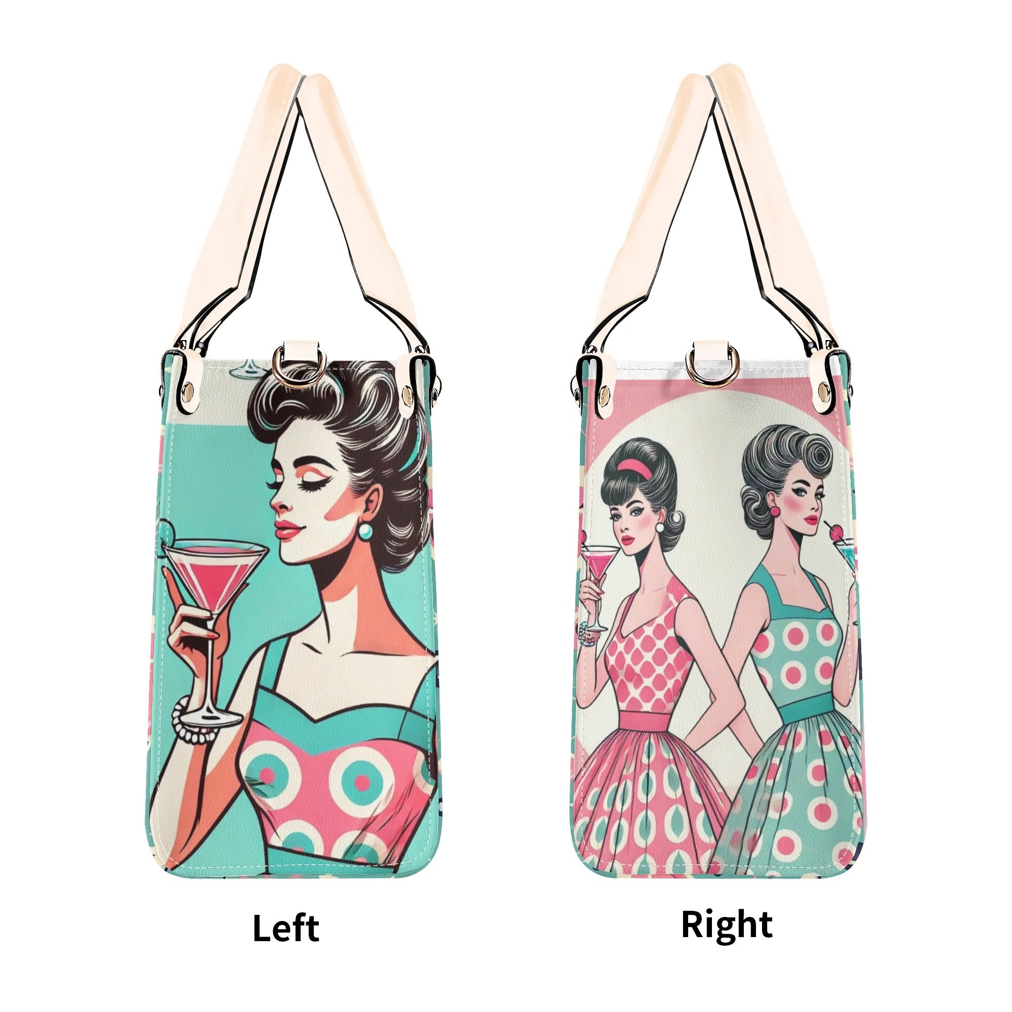 Mid Century Modern Atomic Cocktail Retro Gal Handbag, Kitschy Purse - Mid Century Modern Gal