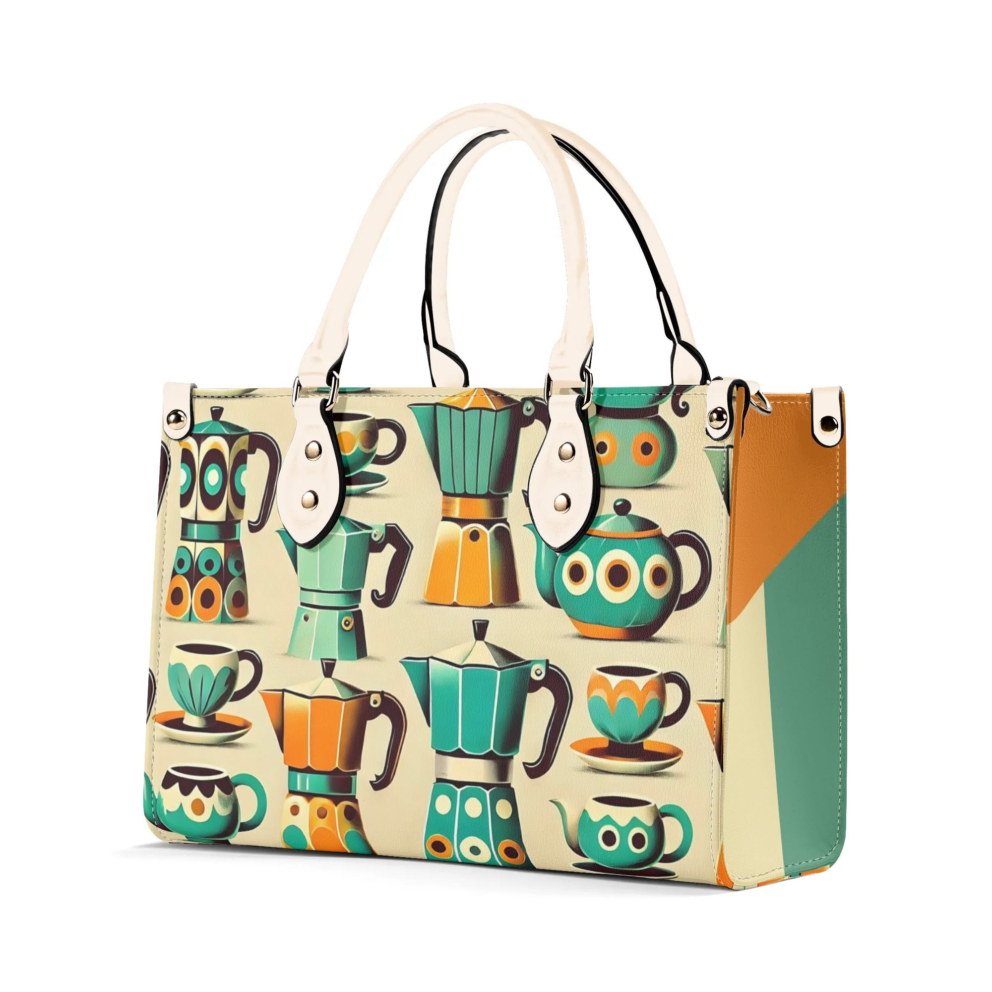 Coffee Lover, Mid Mod Kitschy Retro, State Of Texas Handbag - Mid Century Modern Gal