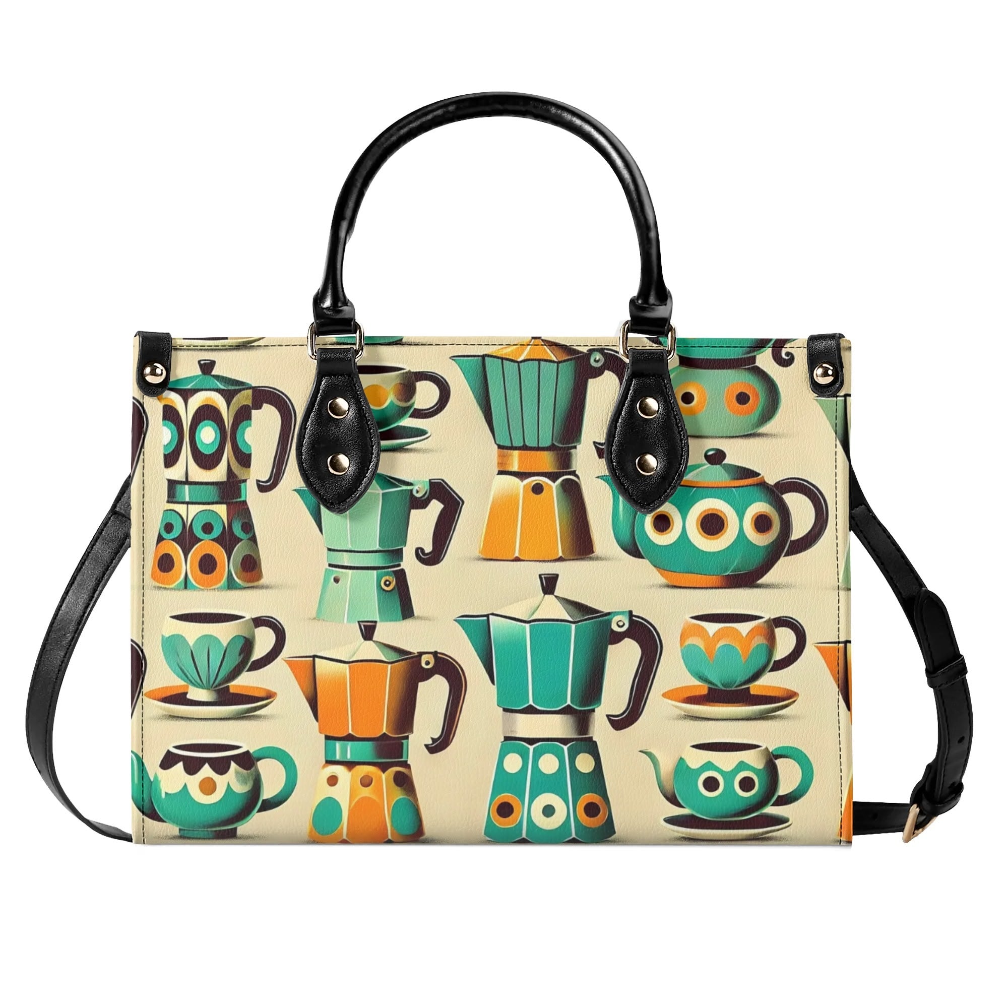 Coffee Lover, Mid Mod Kitschy Retro, State Of Texas Handbag - Mid Century Modern Gal
