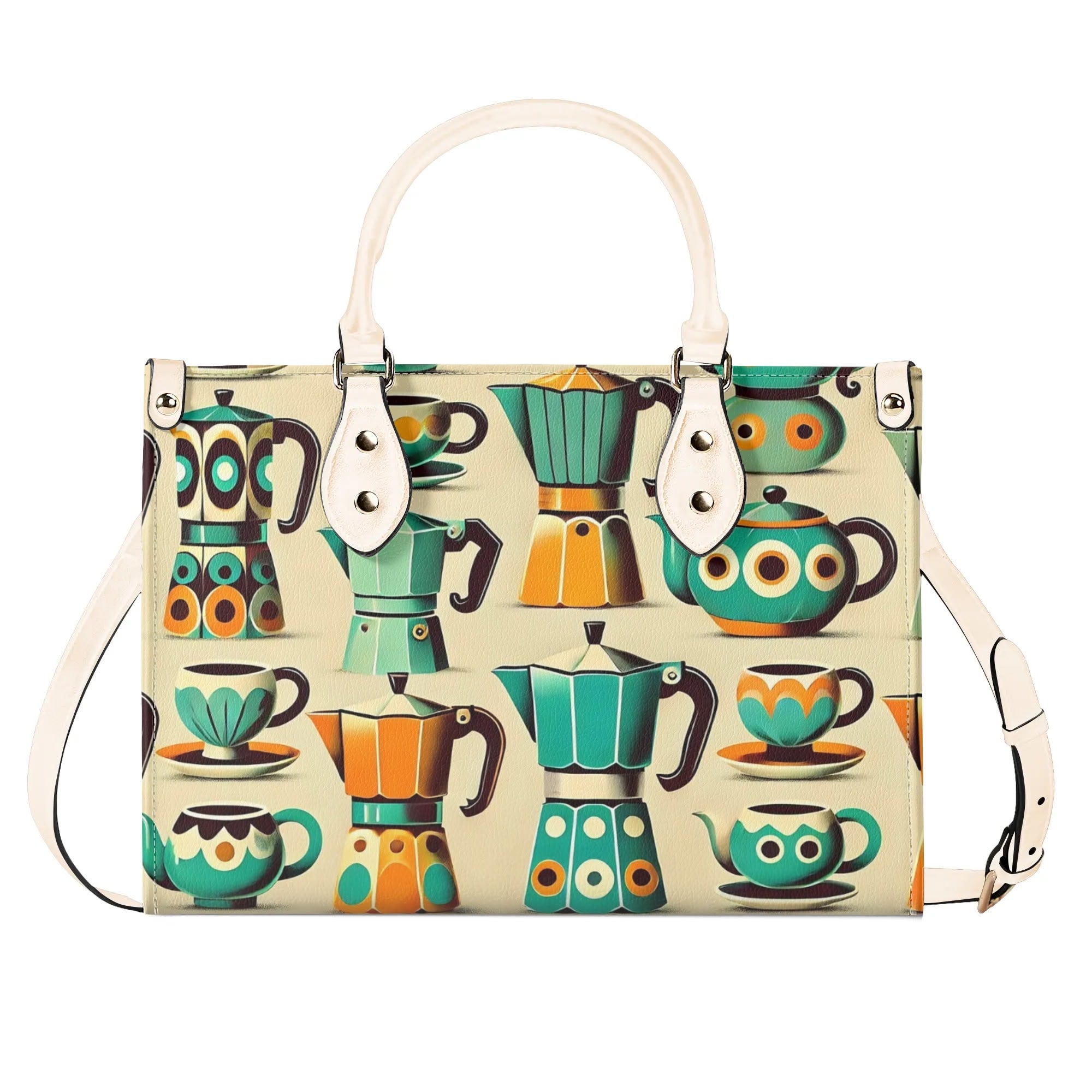 Coffee Lover, Mid Mod Kitschy Retro, State Of Texas Handbag - Mid Century Modern Gal
