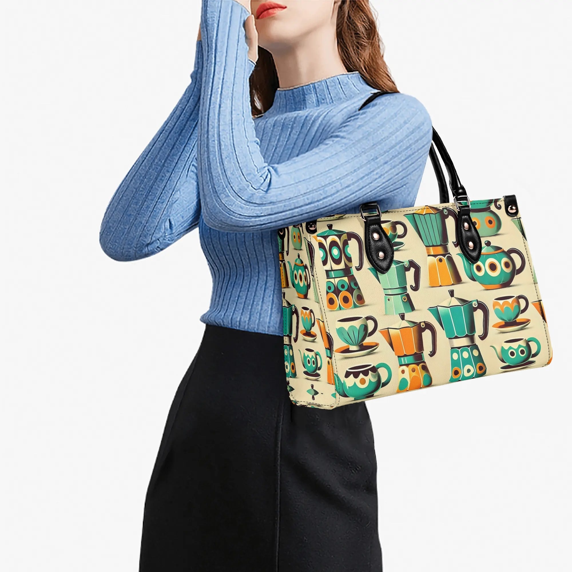 Coffee Lover, Mid Mod Kitschy Retro, State Of Texas Handbag - Mid Century Modern Gal