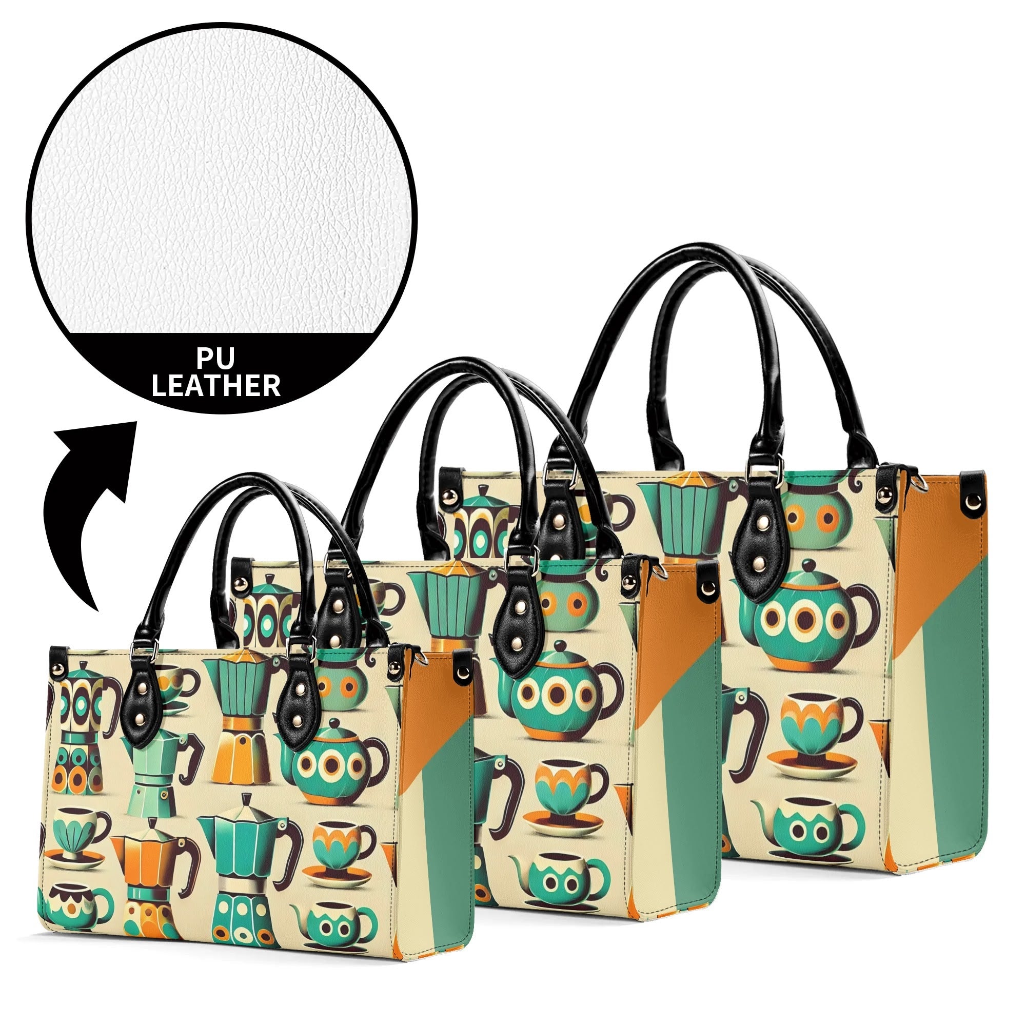 Coffee Lover, Mid Mod Kitschy Retro, State Of Texas Handbag - Mid Century Modern Gal
