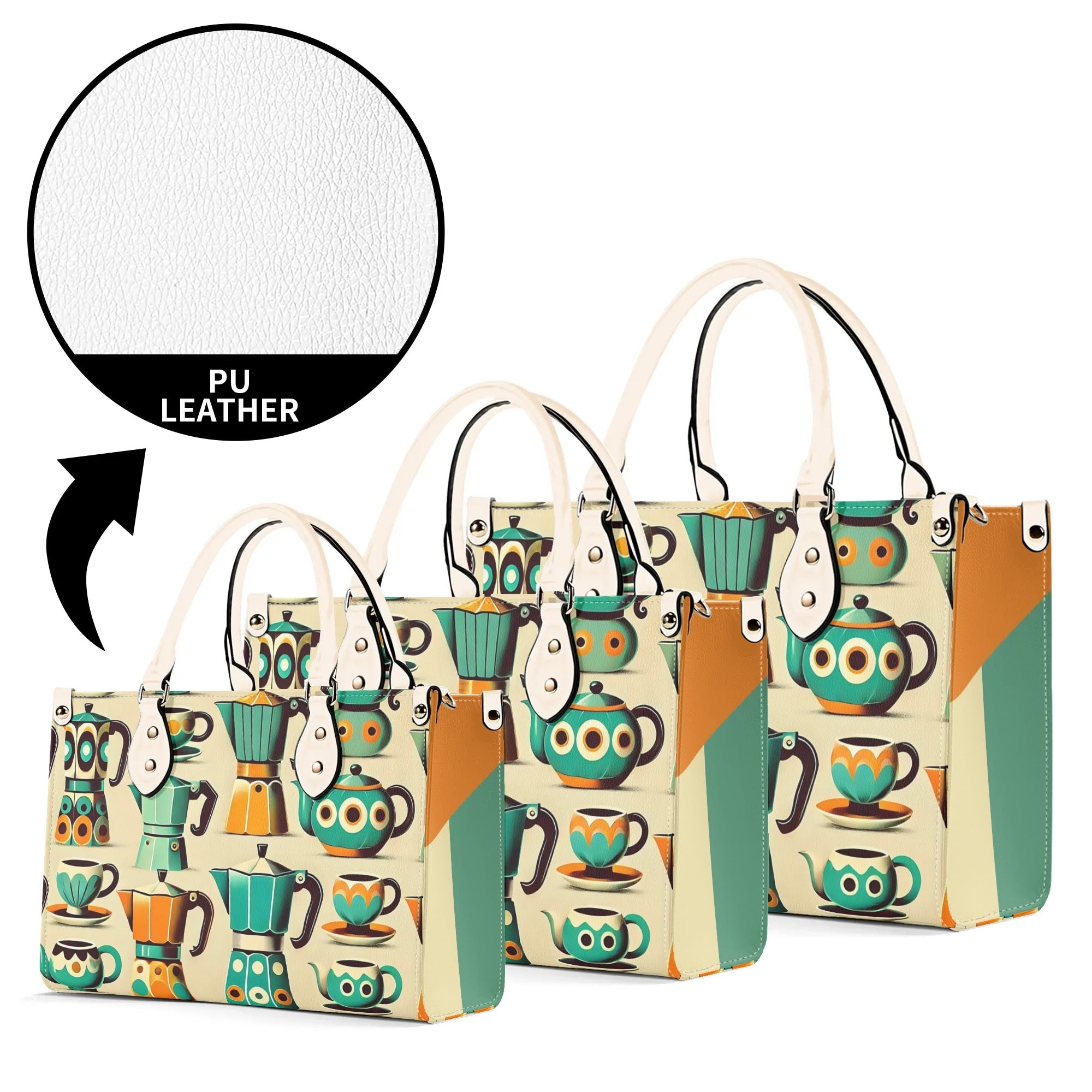 Coffee Lover, Mid Mod Kitschy Retro, State Of Texas Handbag - Mid Century Modern Gal