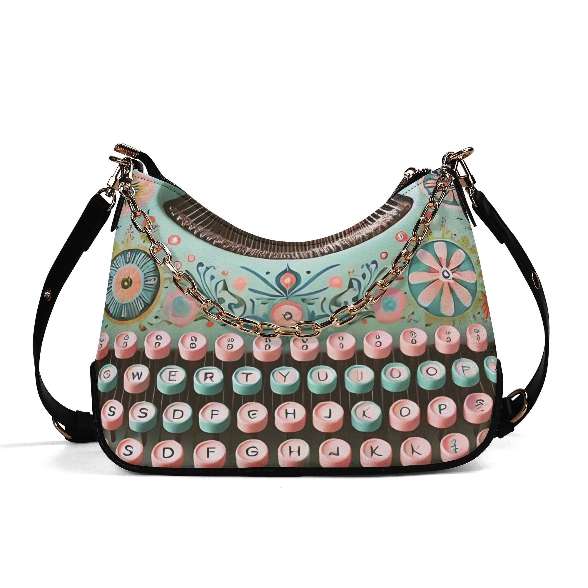 Kitschy Handbag Designed Retro Typewriter, Mid Mod Ladies Shoulder Bag - Mid Century Modern Gal