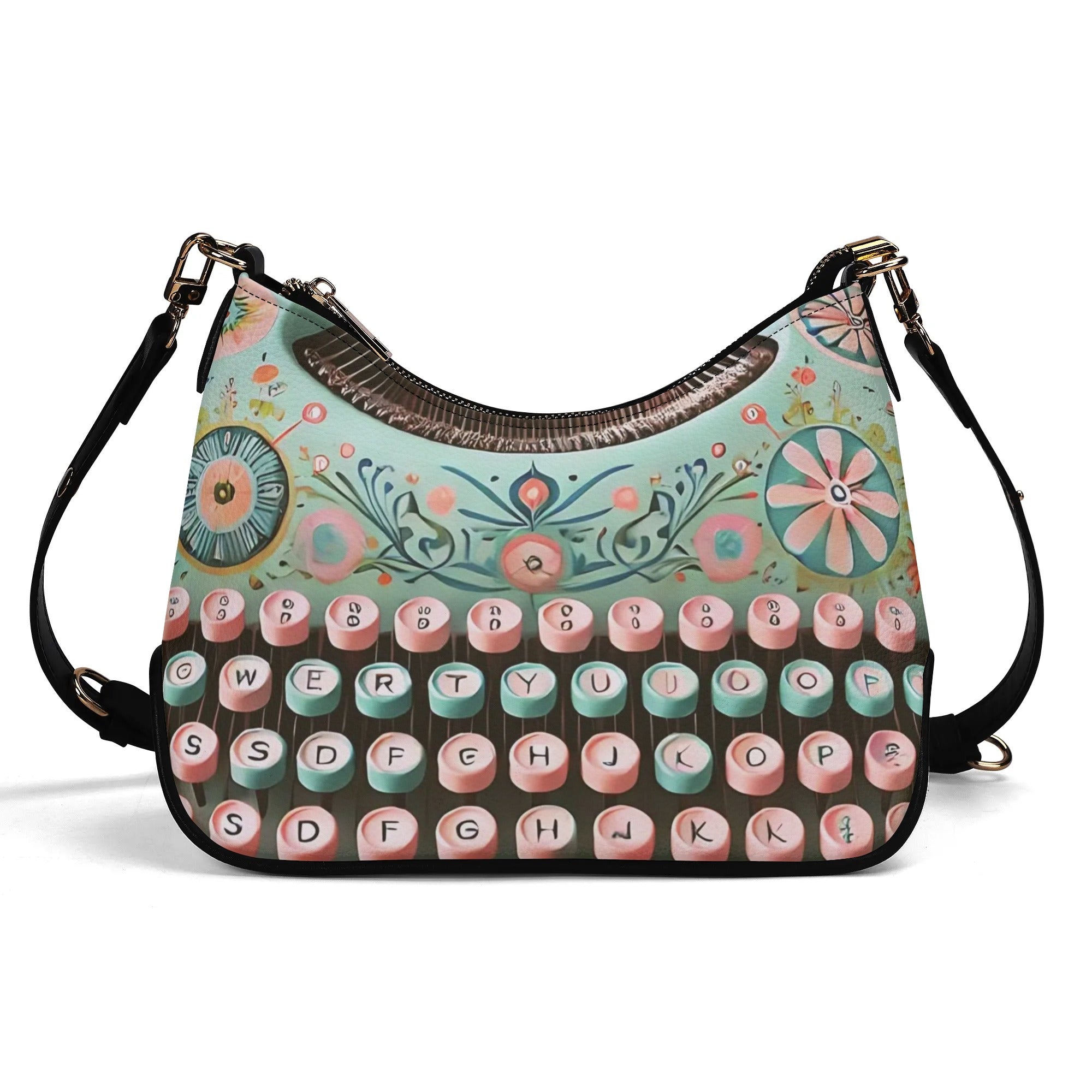 Kitschy Handbag Designed Retro Typewriter, Mid Mod Ladies Shoulder Bag - Mid Century Modern Gal