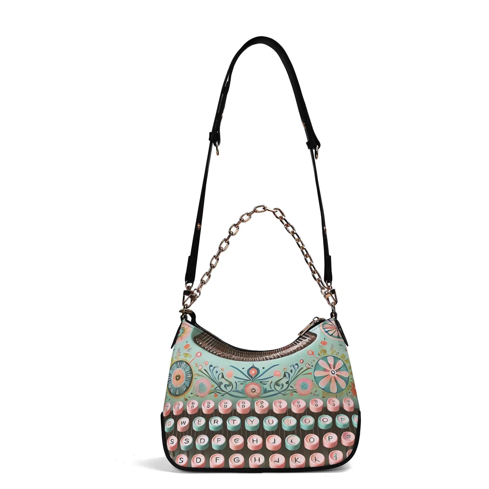 Kitschy Handbag Designed Retro Typewriter, Mid Mod Ladies Shoulder Bag - Mid Century Modern Gal