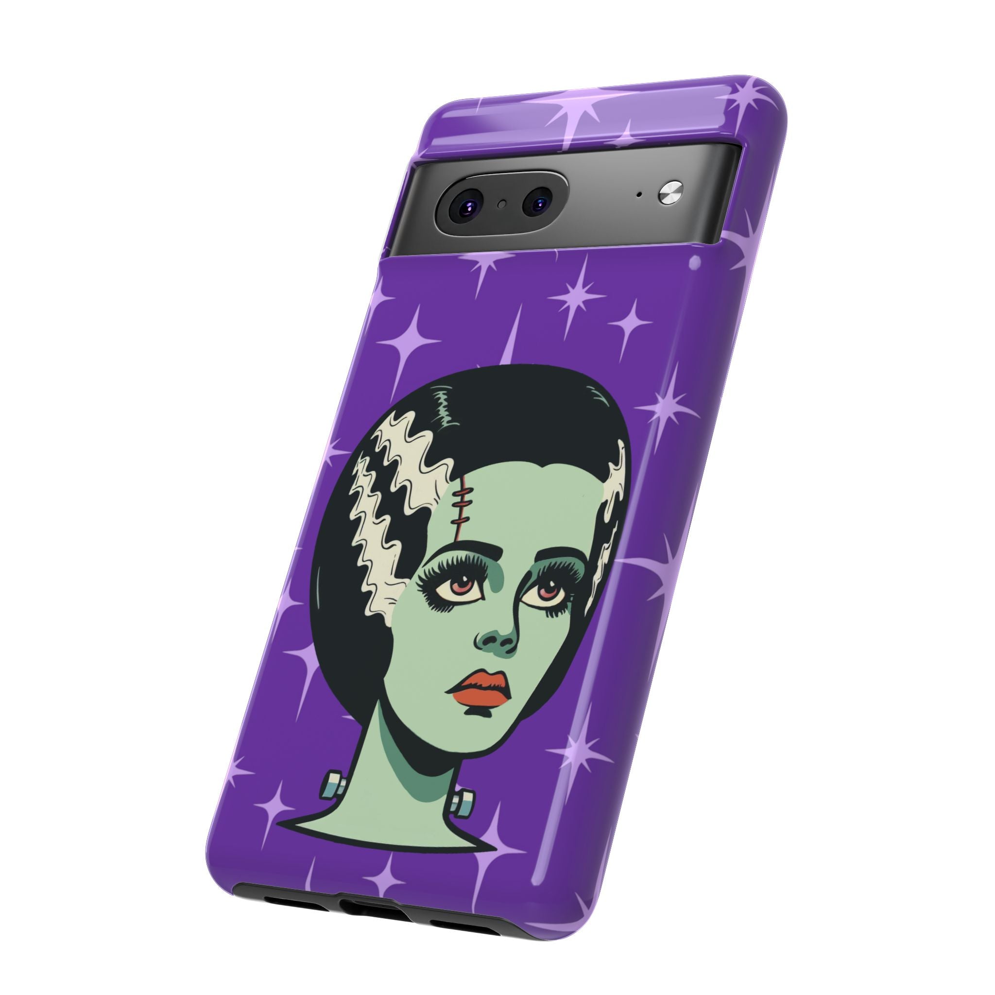 Bride of Frankenstein Retro Mid Mod Horror Buff Purple Halloween Tough Phone Case